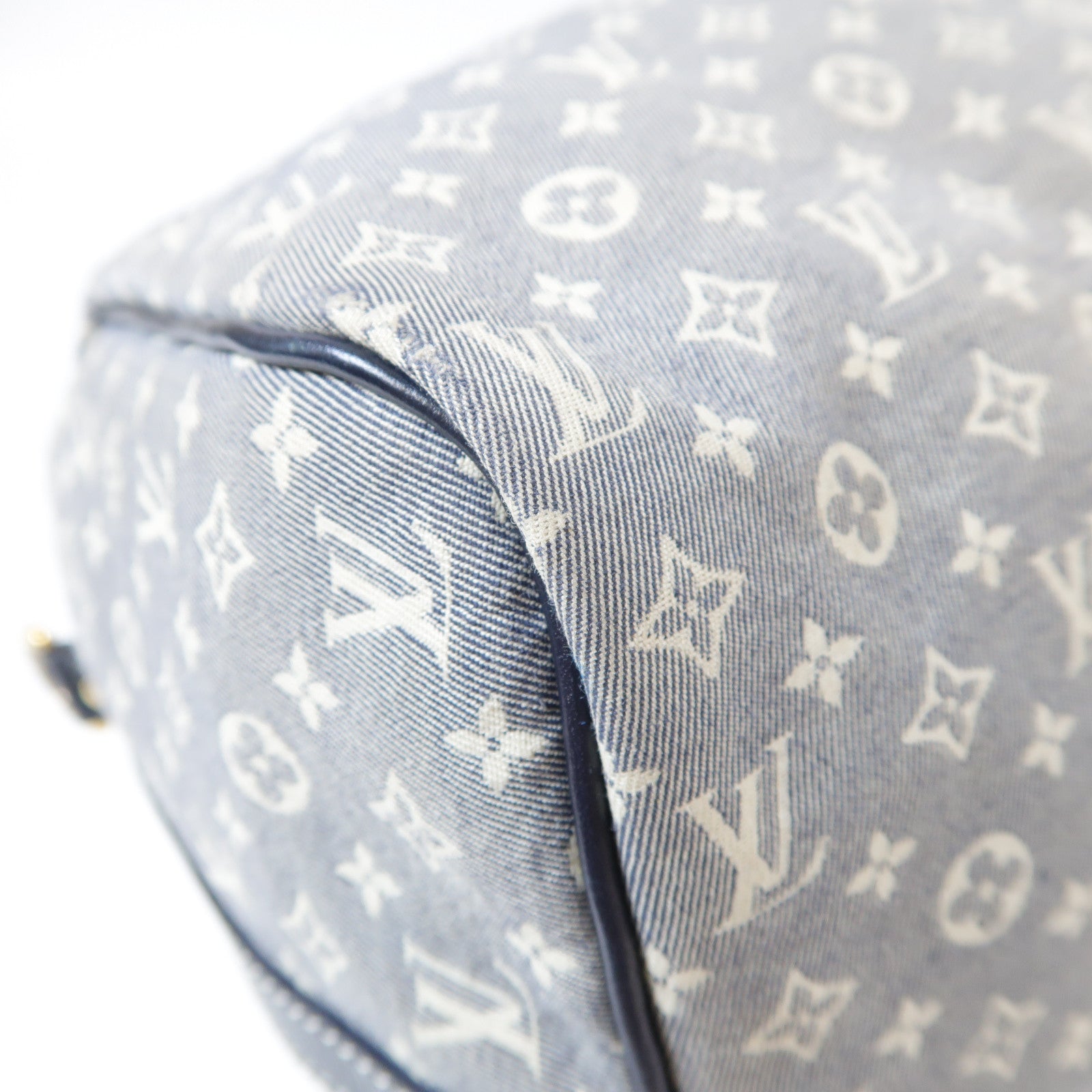 LOUIS VUITTON Monogram Idylle Speedy金扣手挽肩背兩用袋灰色/藍色