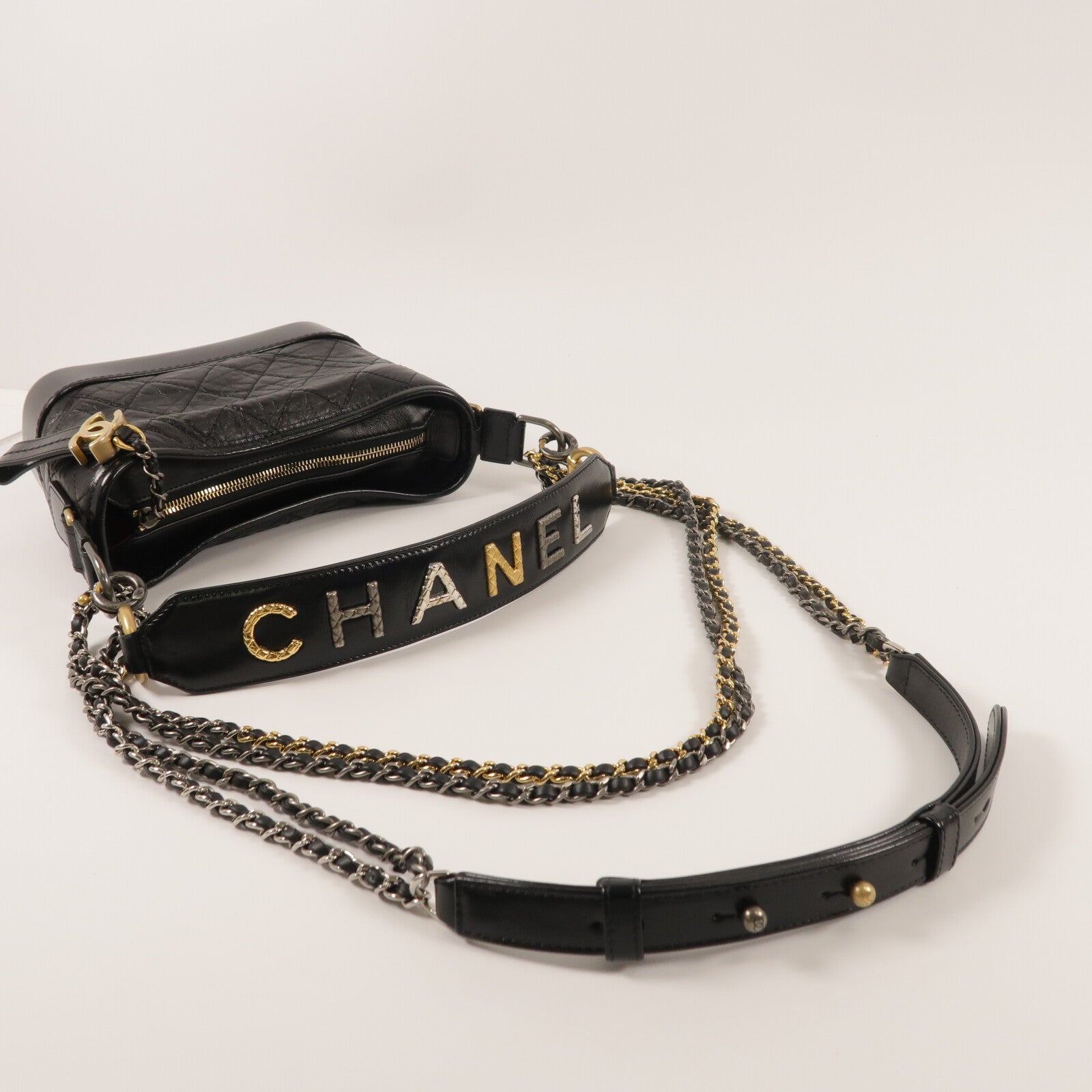 CHANEL 牛皮皮革Gabrielle Small手挽肩背兩用袋