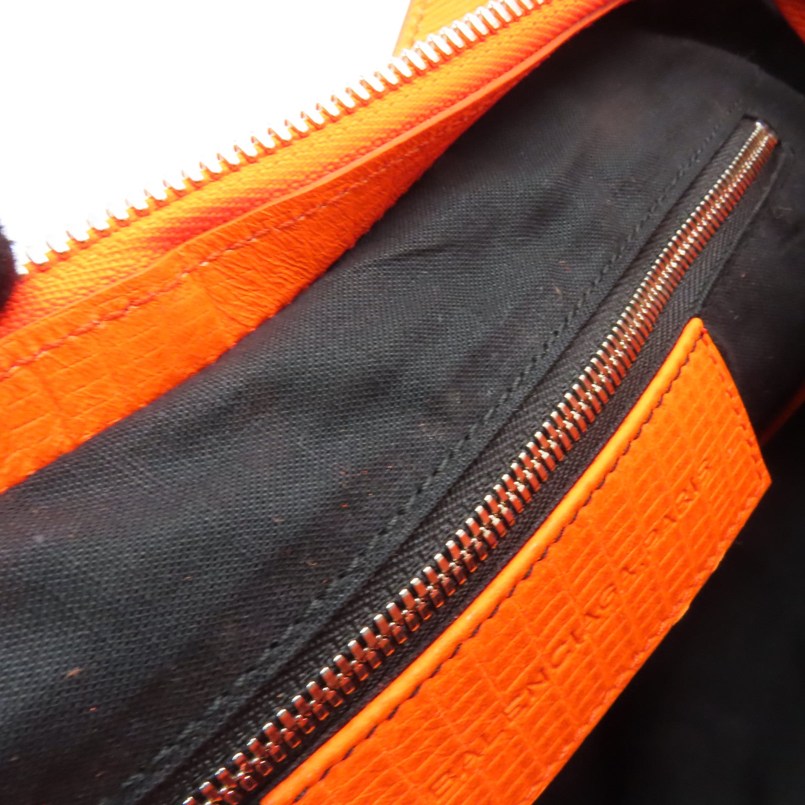 BALENCIAGA 牛皮皮革The City銀扣手挽肩背兩用袋橙色