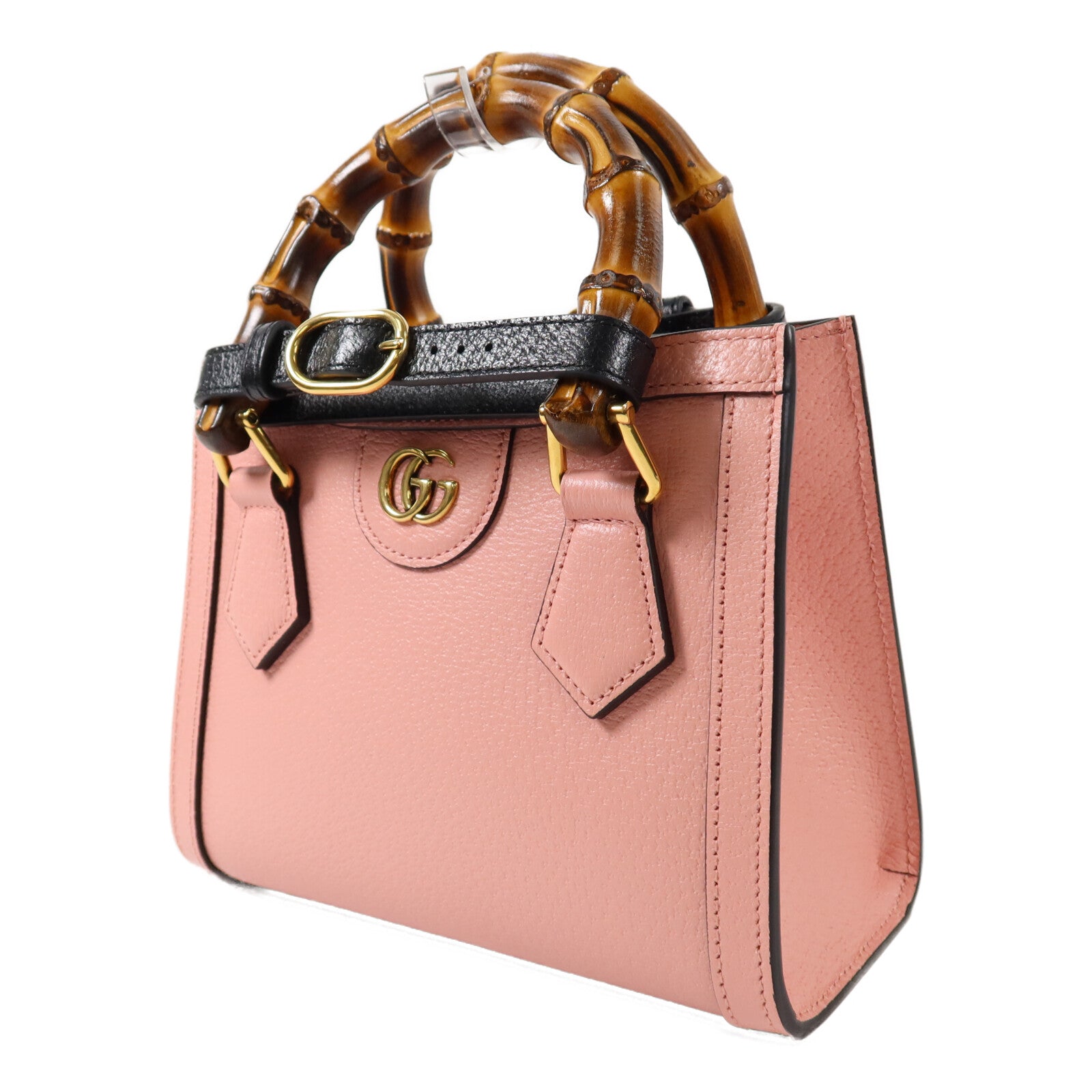 GUCCI 牛皮皮革/Bamboo Diana Small Tote手挽肩背兩用袋