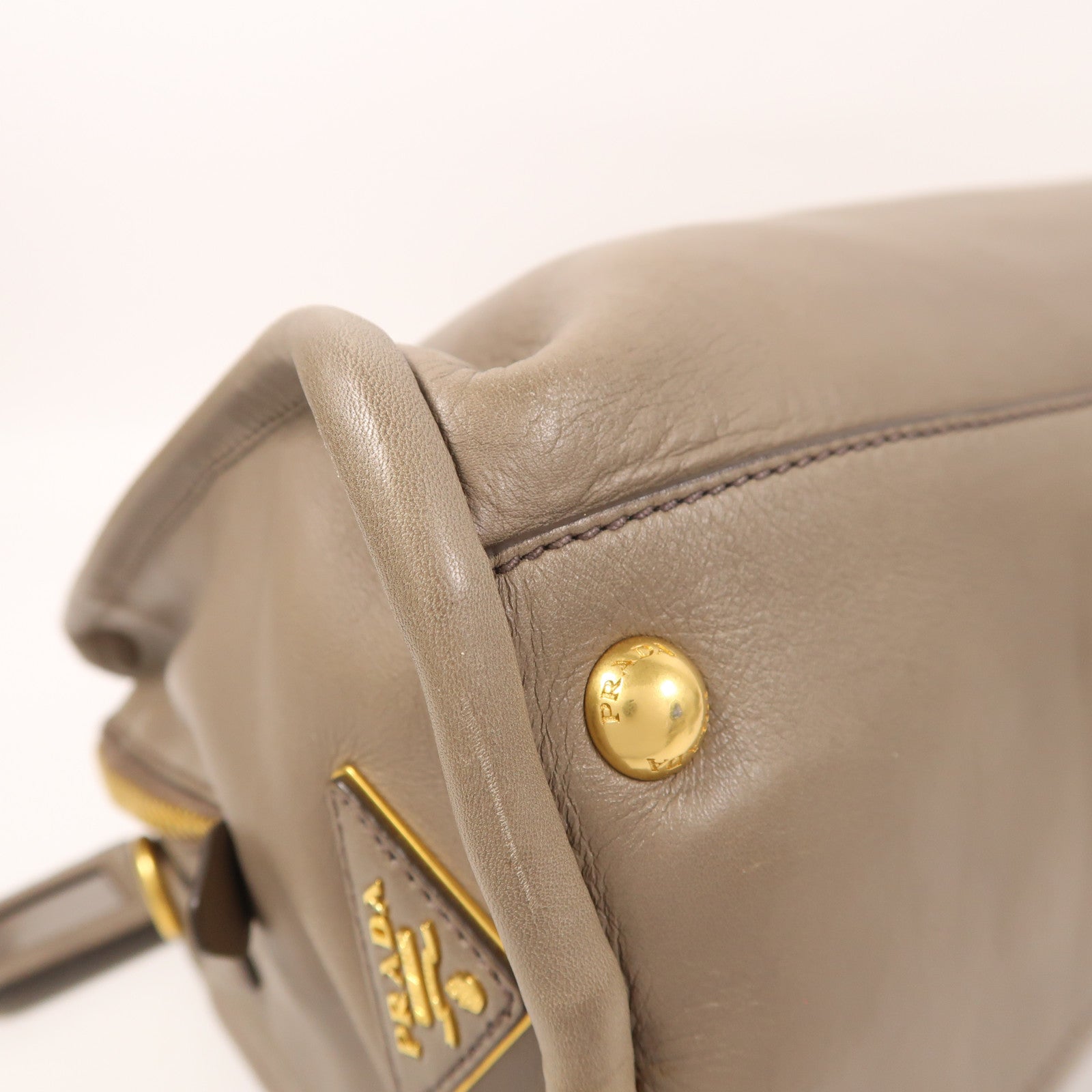 PRADA 牛皮皮革2 Way Shoulder金扣手挽肩背兩用袋