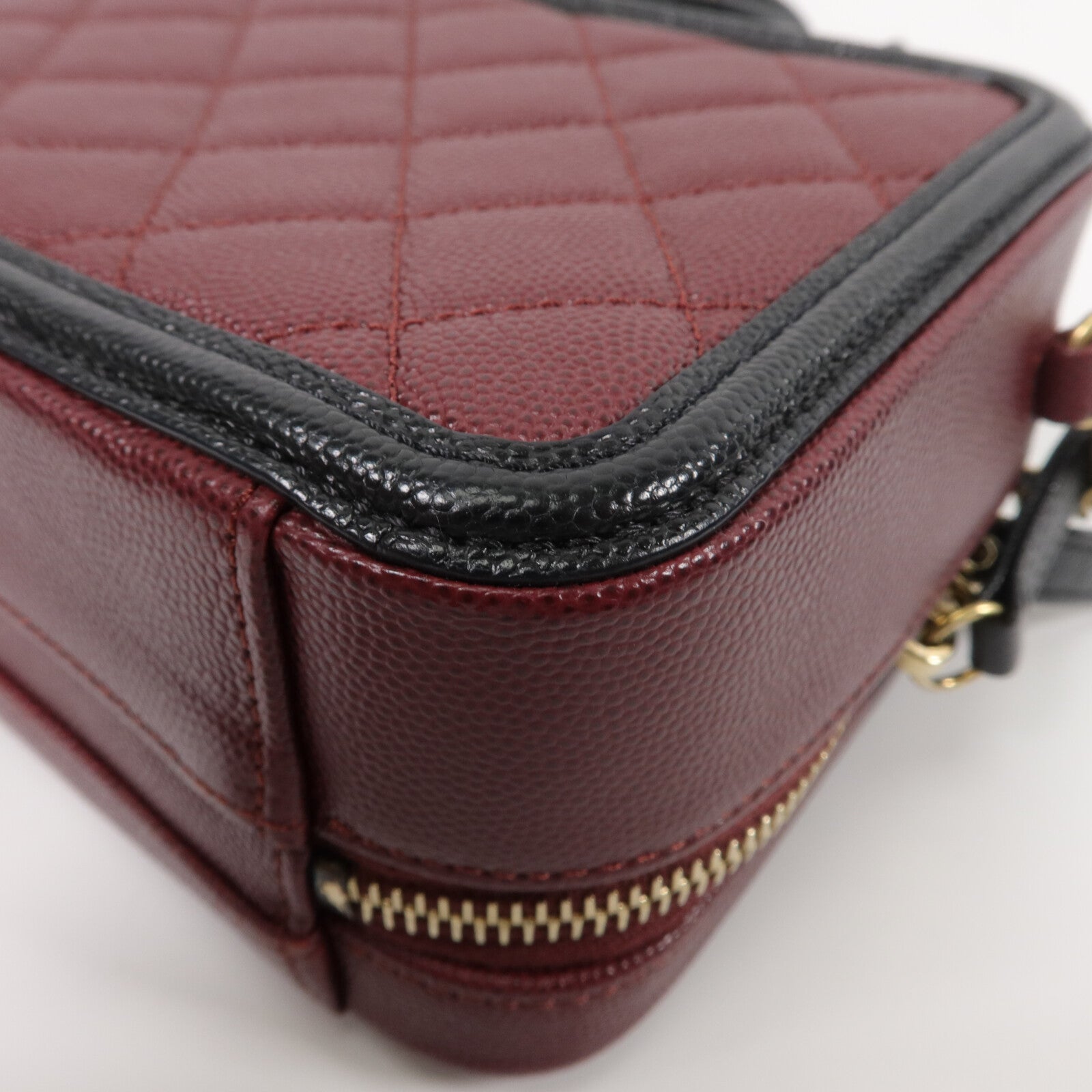 CHANEL 牛皮皮革Vanity Case鏈帶手挽肩背兩用袋