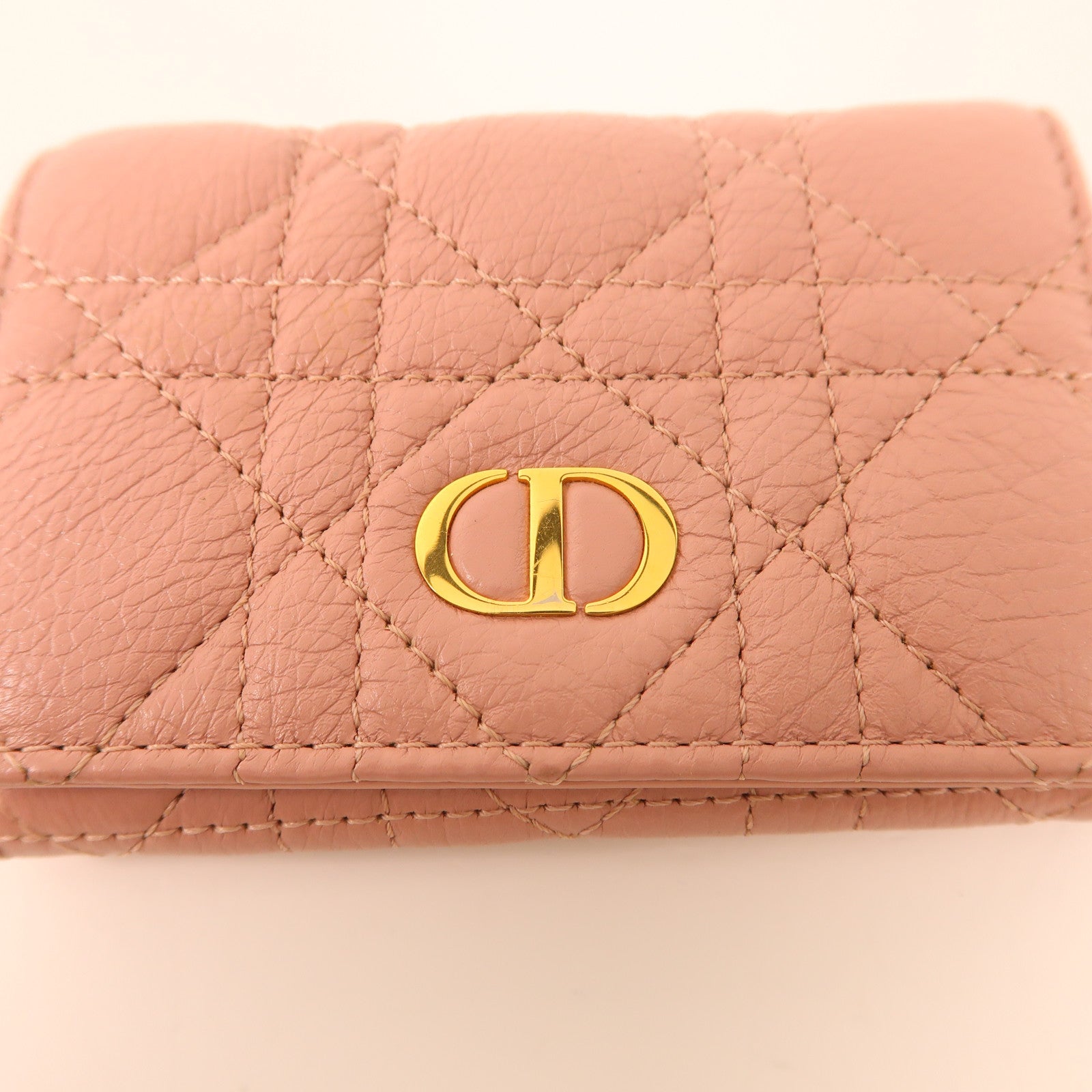 Dior 【激減優惠】牛皮皮革Caro Xs Wallet金扣錢包