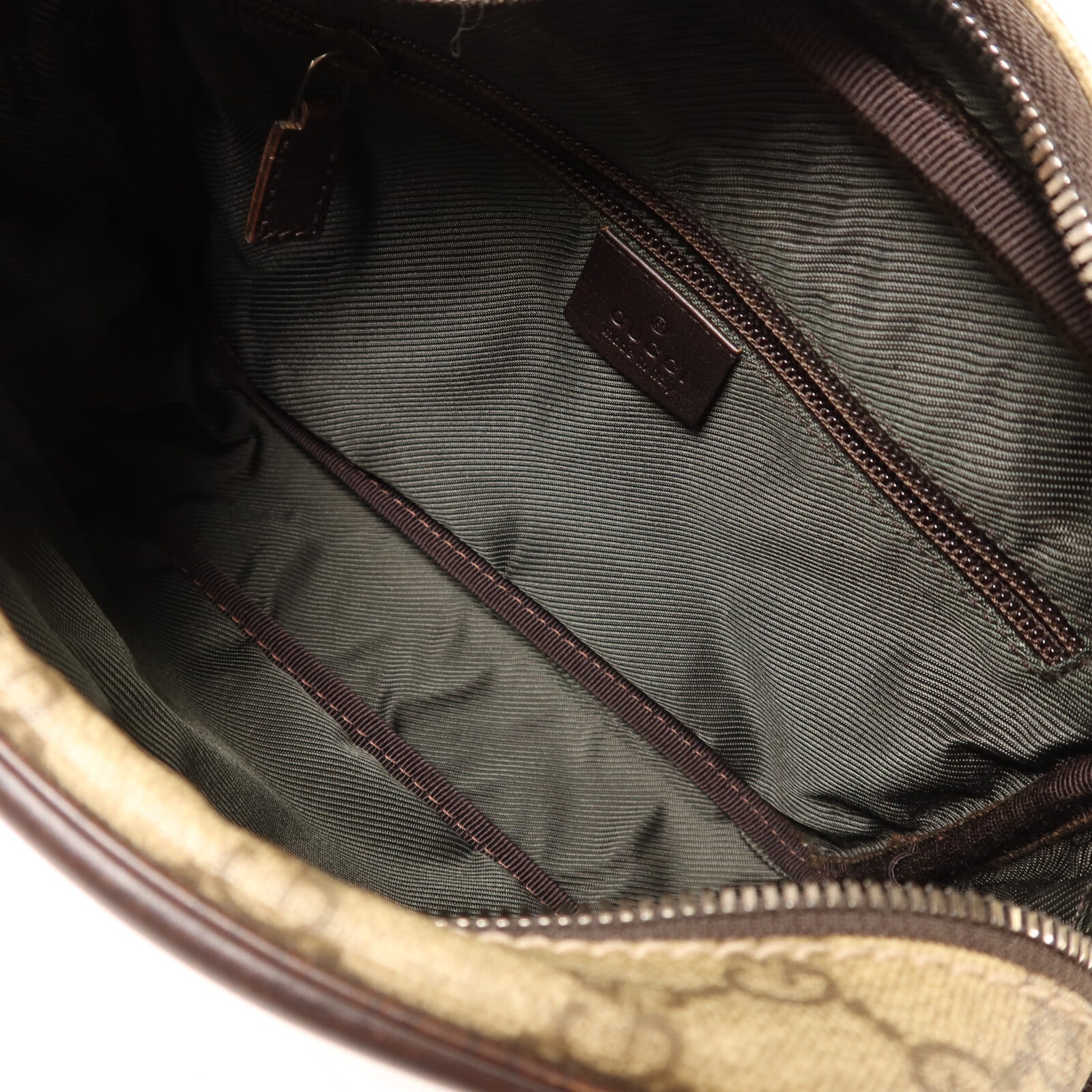 GUCCI 塗層帆布Shoulder Bag銀扣肩背袋