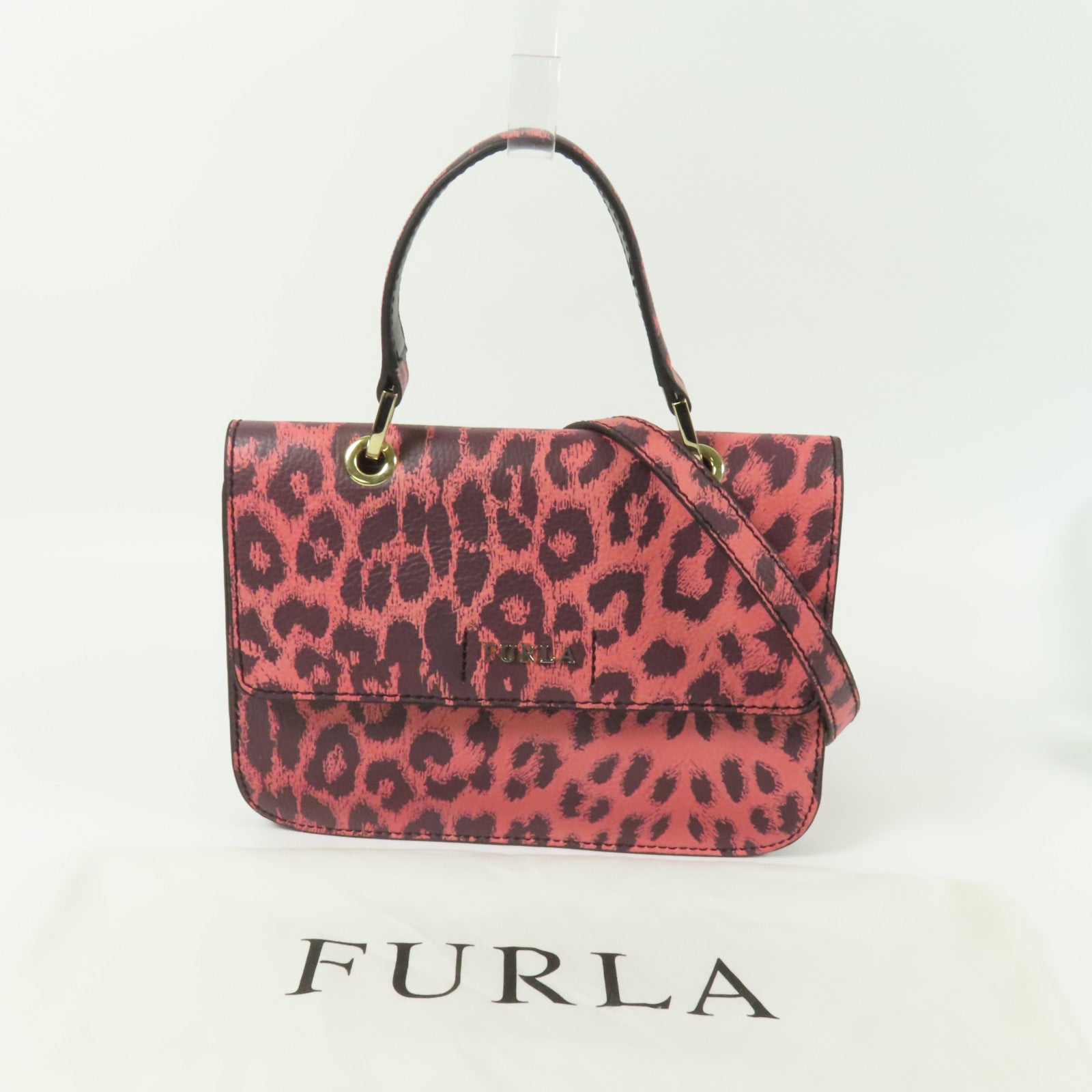 Furla 牛皮皮革Shoulder Bag金扣肩背袋