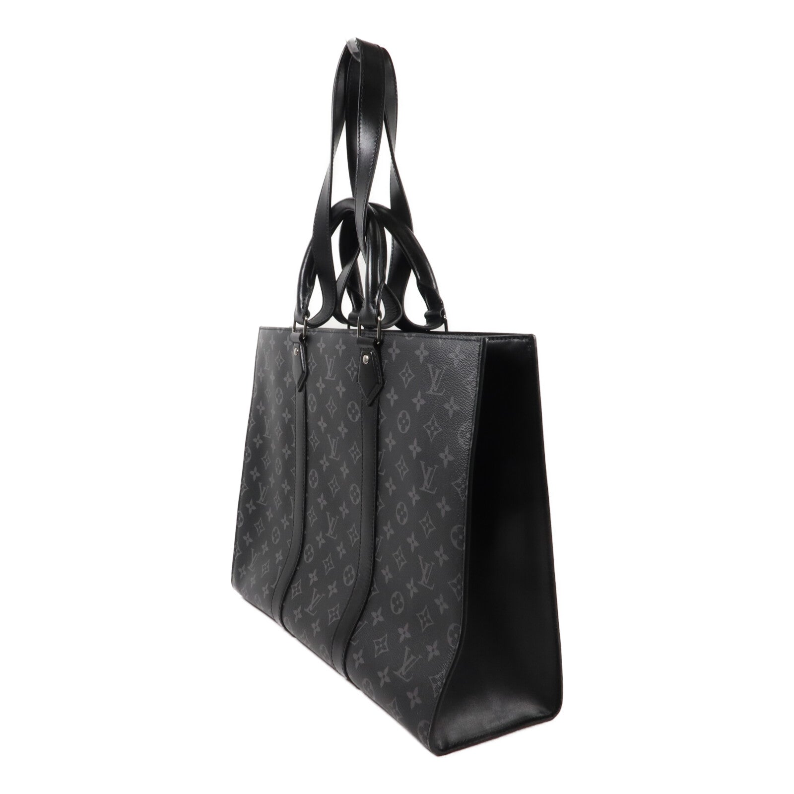 LOUIS VUITTON Monogram Eclipse Sac Plat 24H手挽肩背兩用袋