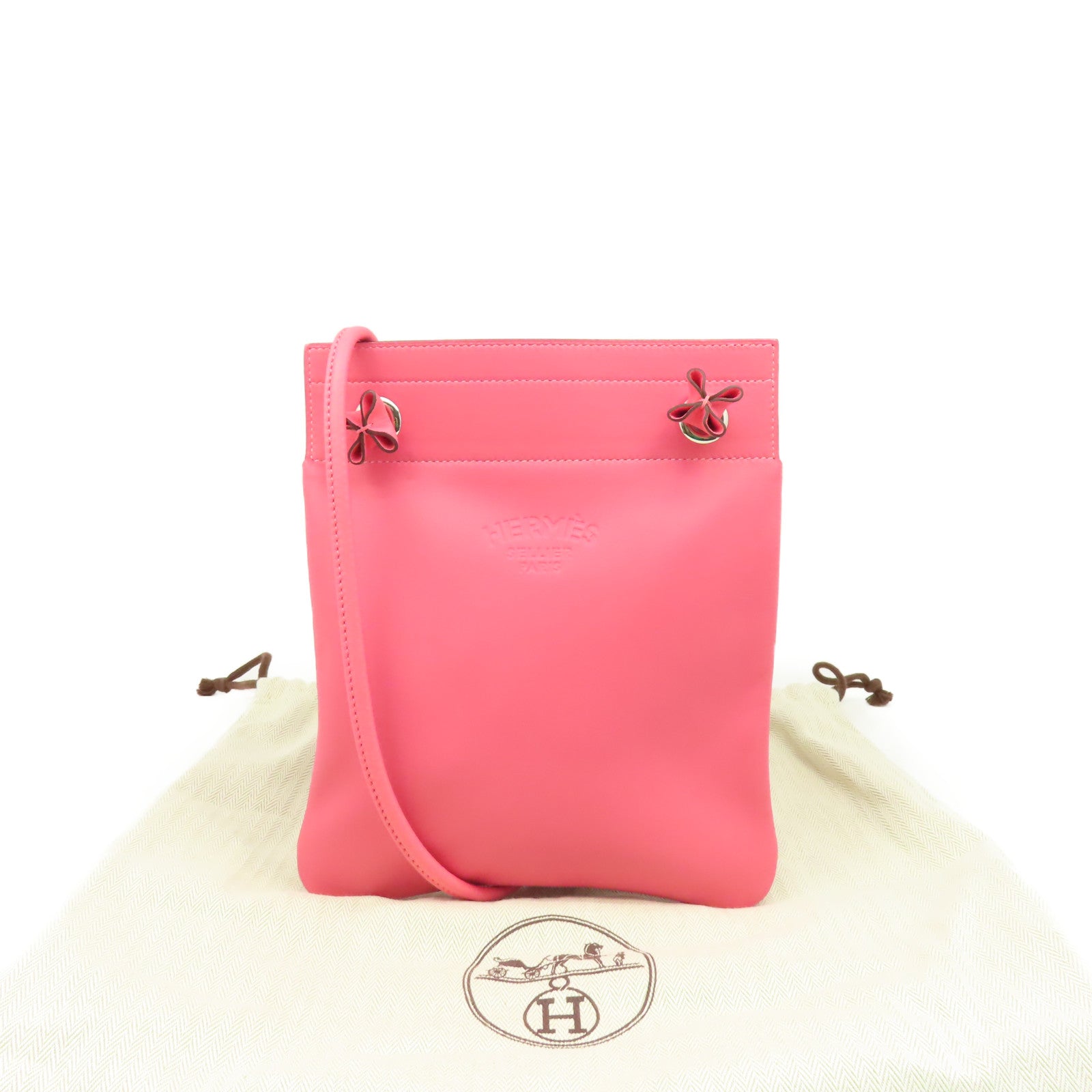 HERMES **【清倉大減價】Swift皮革Aline Shoulder Bag肩背袋Rose Azalee玫瑰杜鵑粉色
