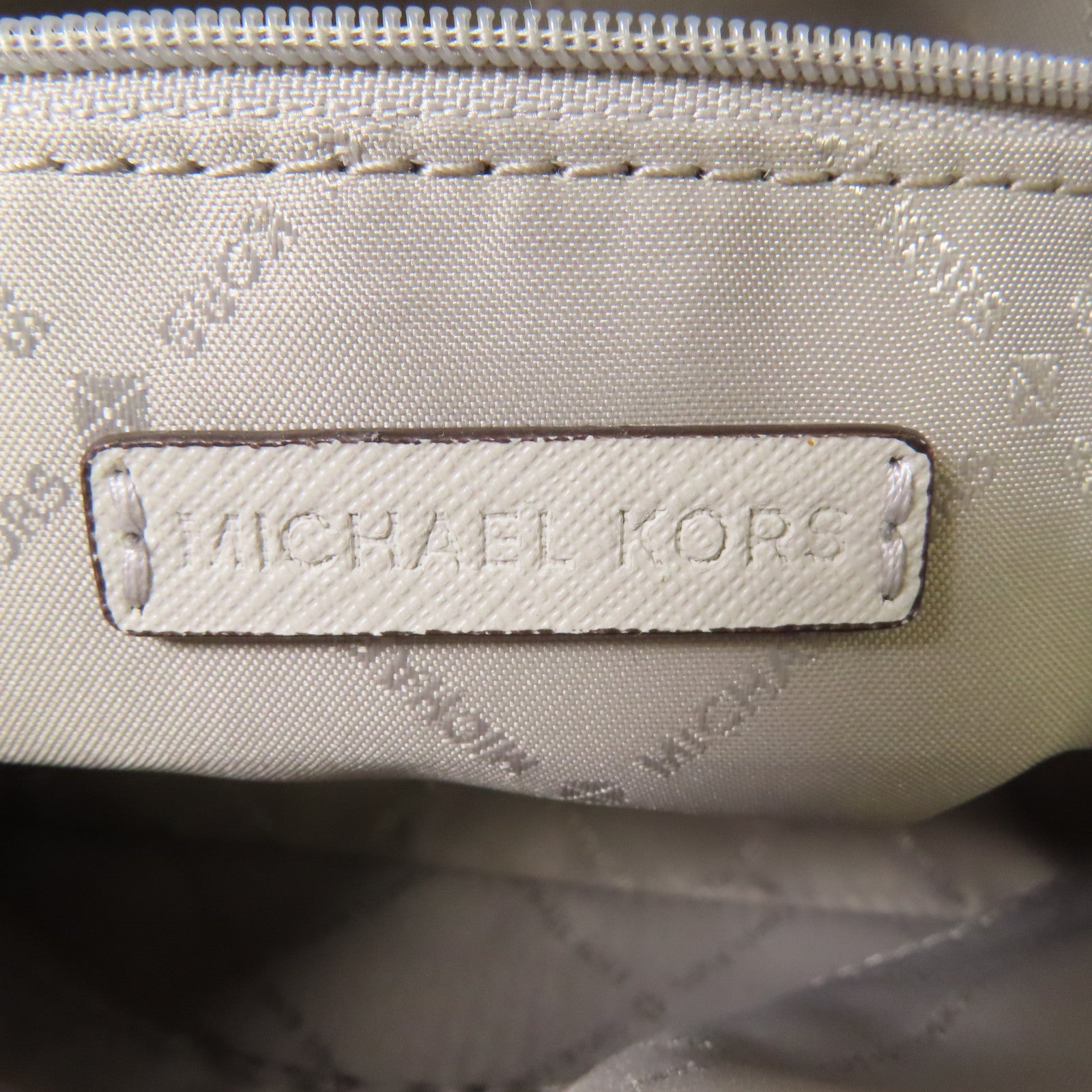 Michael Kors SHW Chain Shoulder Bag 38TOCIJC3V PVC Coated Canvas White