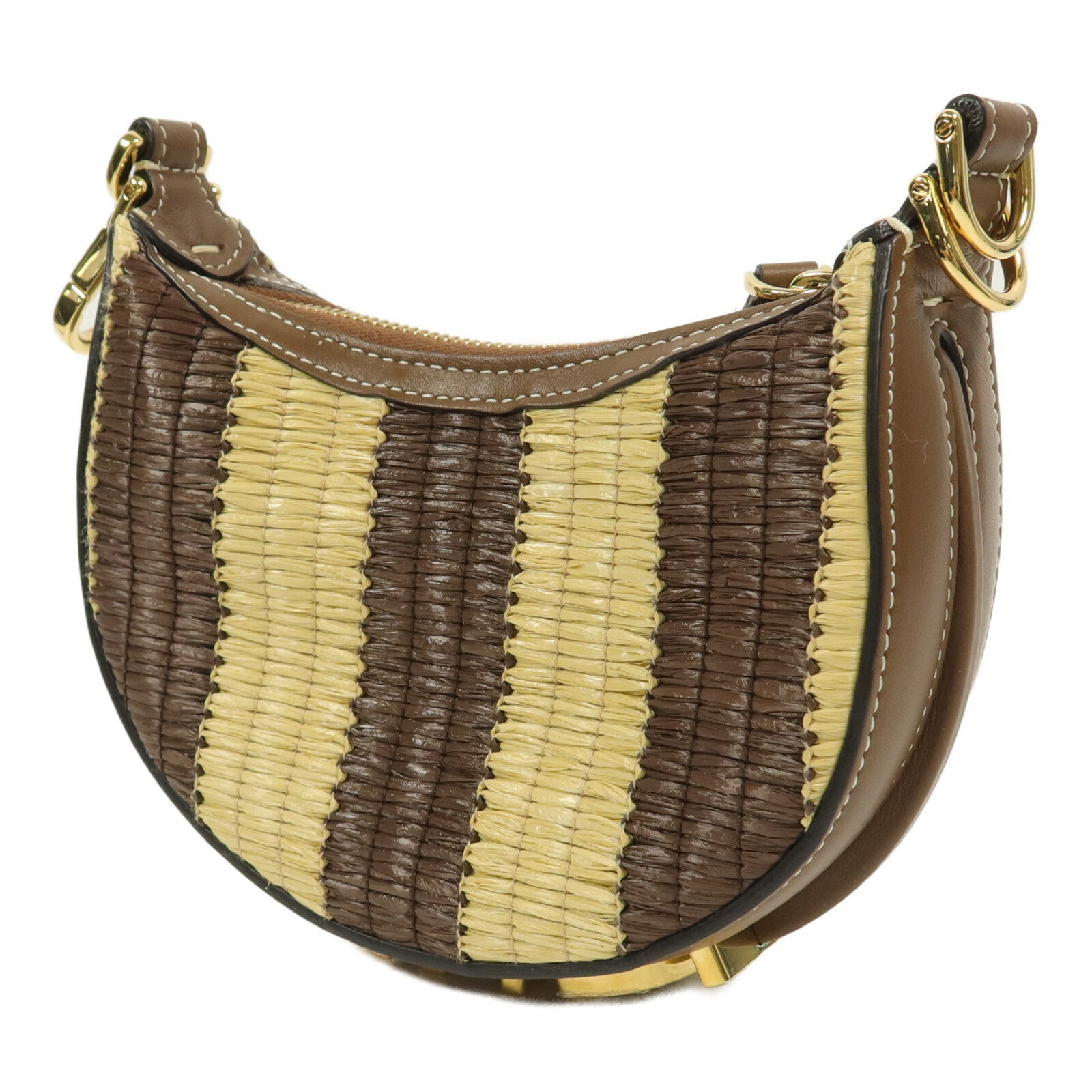 FENDI Raffia Nano Fendigraphy手挽袋