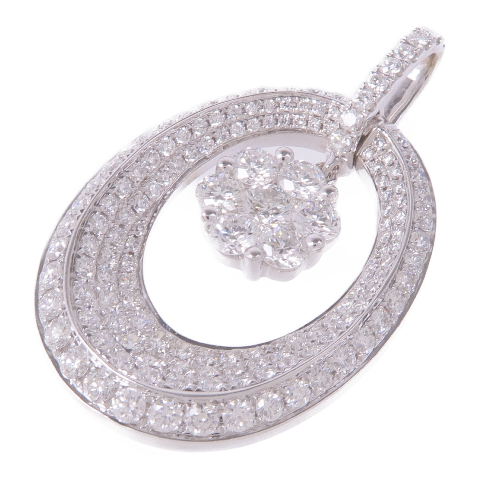 JEWELRY 18K白金Diamond Pendant Top鑽石吊墜