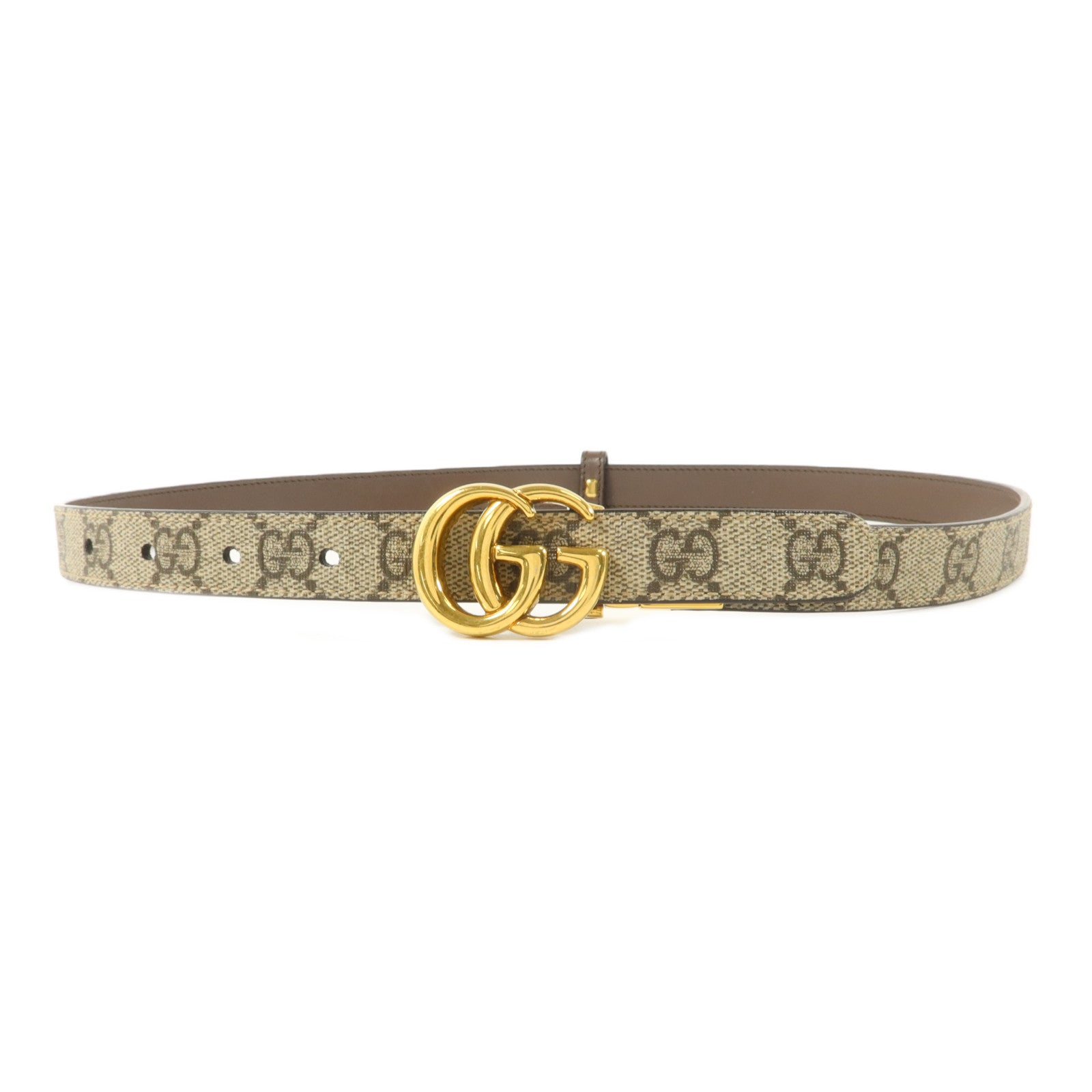GUCCI 塗層帆布GG Marmont Reversible Belt 80cm皮帶