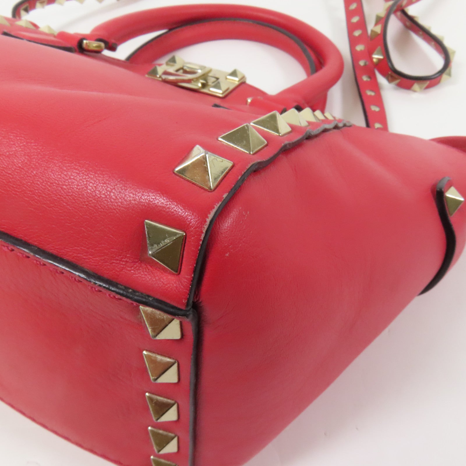 Valentino 牛皮皮革2way Shoulder Bag金扣手挽肩背兩用袋