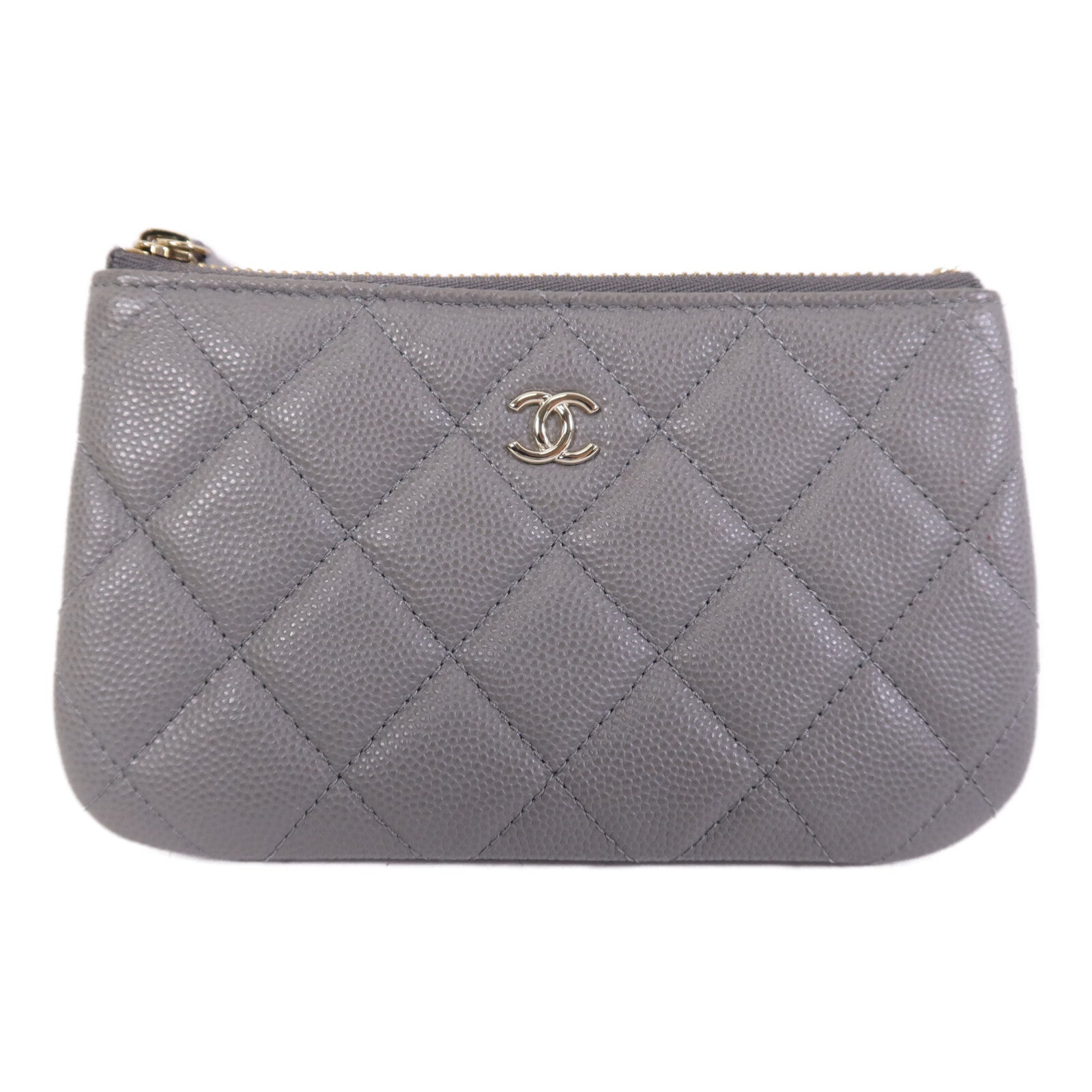 CHANEL 牛皮皮革Pouch金扣手拿包