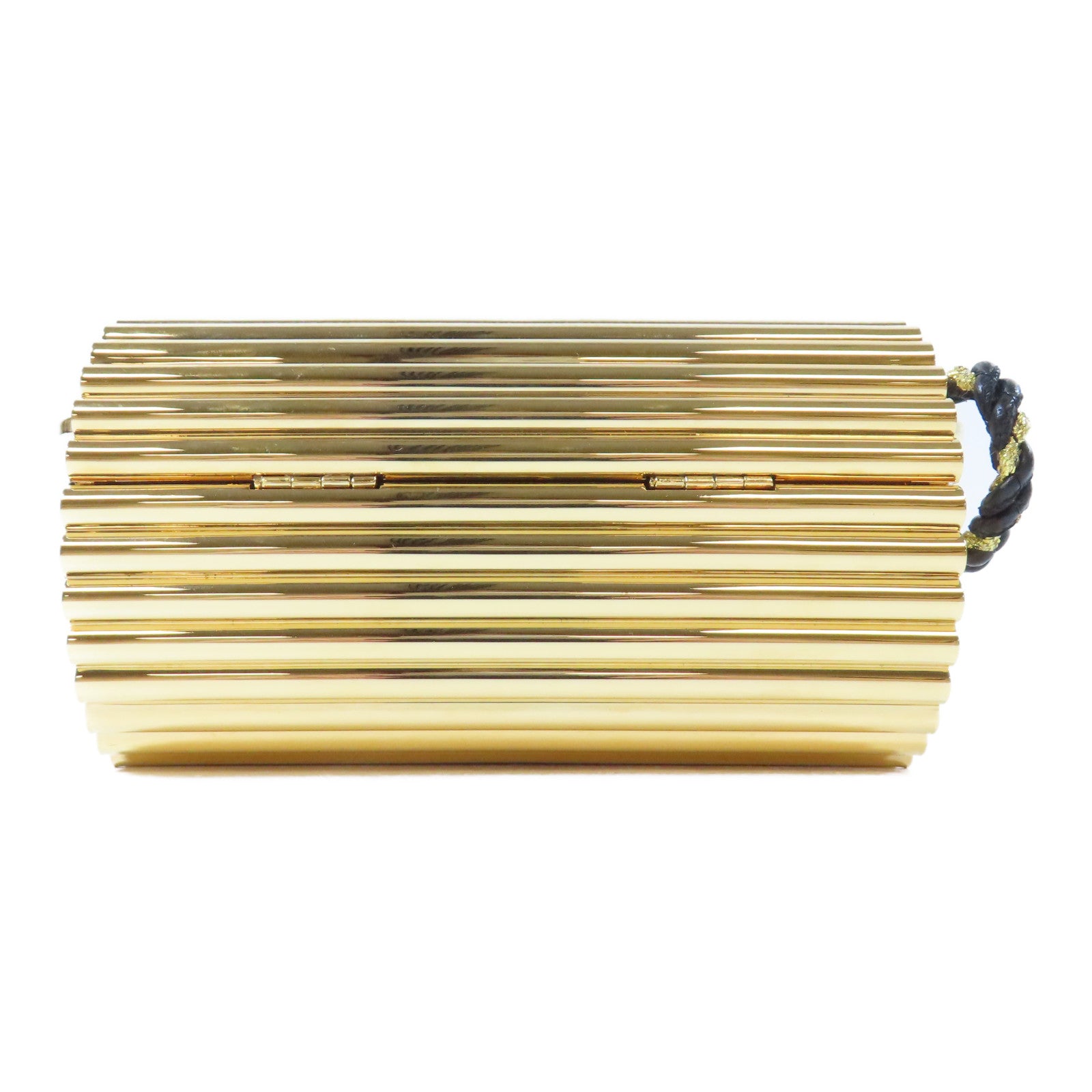 SAINT LAURENT Acrylic Ribbed Box Bag Vanity Bag 肩背袋金色