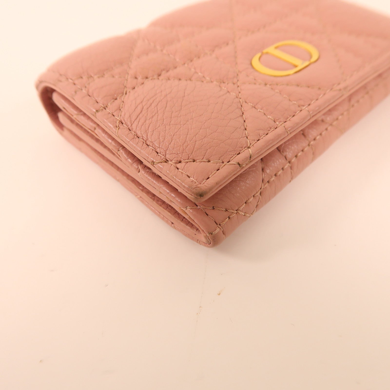 Dior 【激減優惠】牛皮皮革Caro Xs Wallet金扣錢包