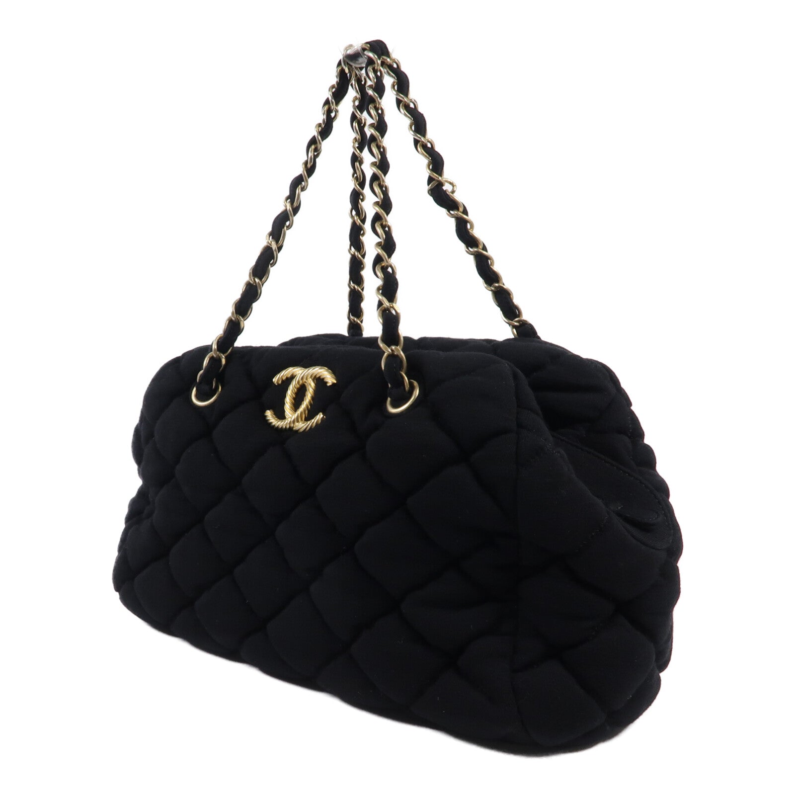 CHANEL 帆布Shoulder Bag金扣肩背袋
