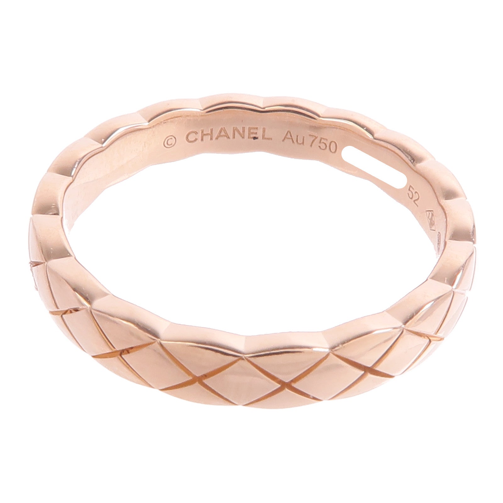 CHANEL 18K玫瑰金Coco Crush Ring戒指