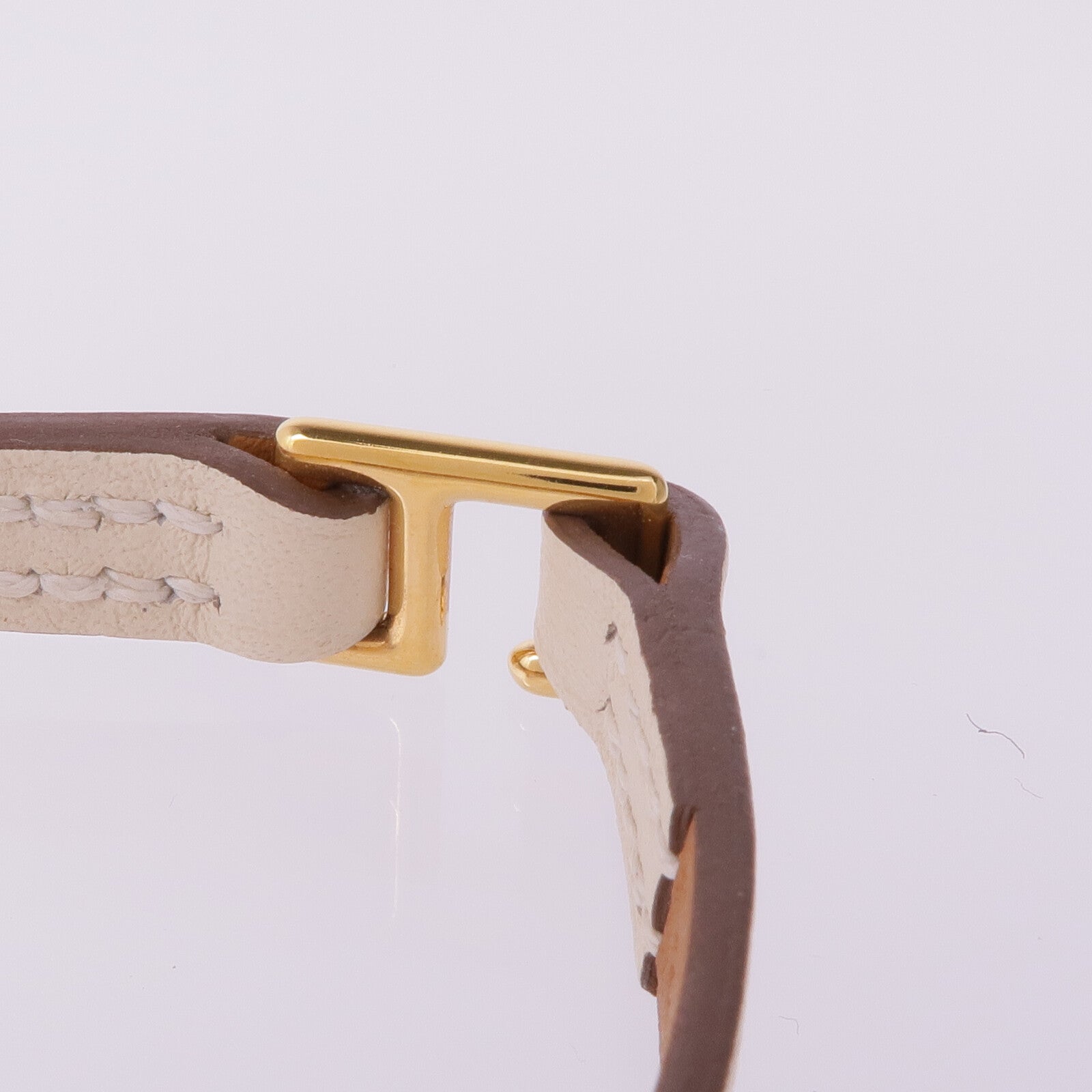 HERMES Swift皮革Rivale Mini Bracelet金扣手帶