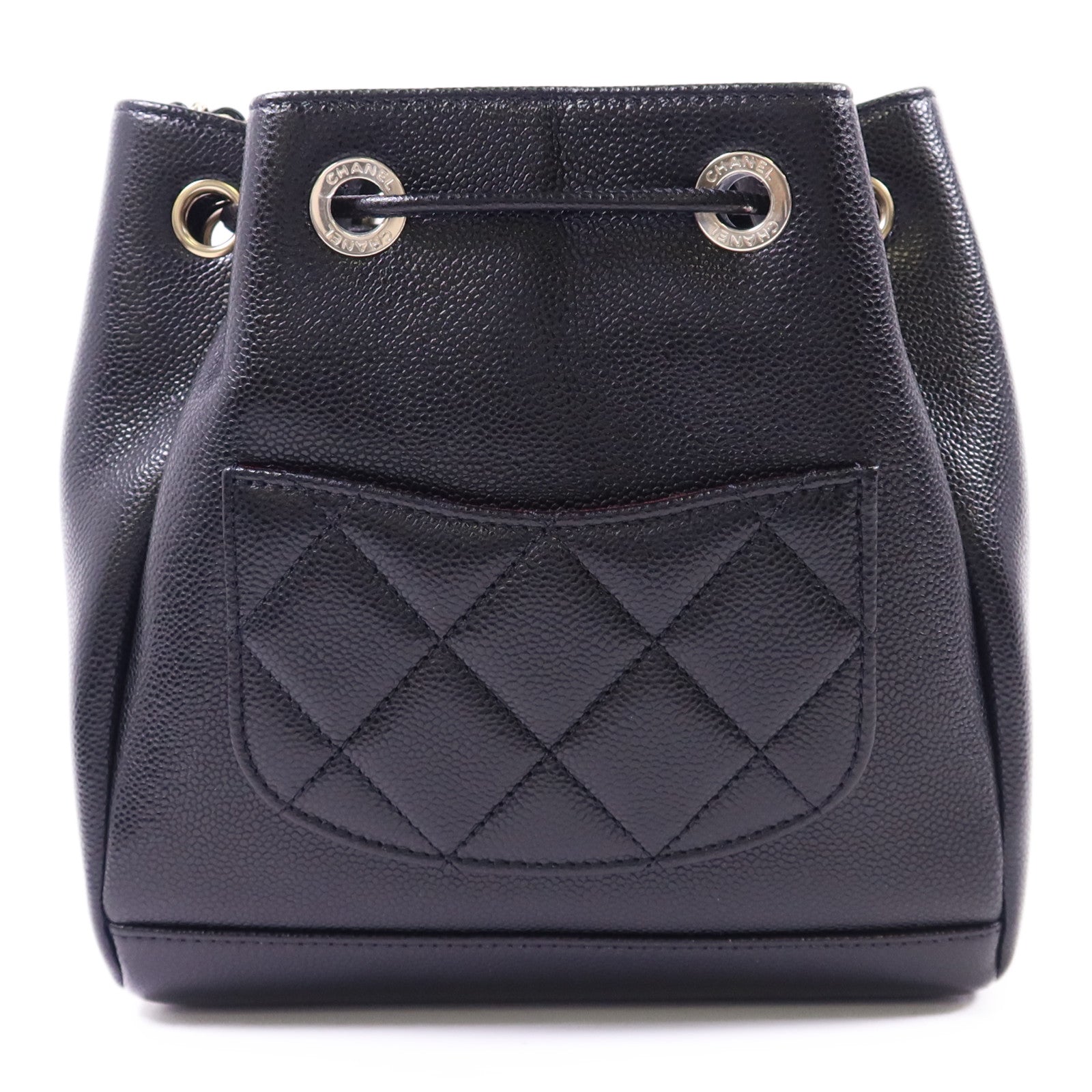 CHANEL 牛皮皮革Affinity Bucket Bag金扣鏈帶肩背袋