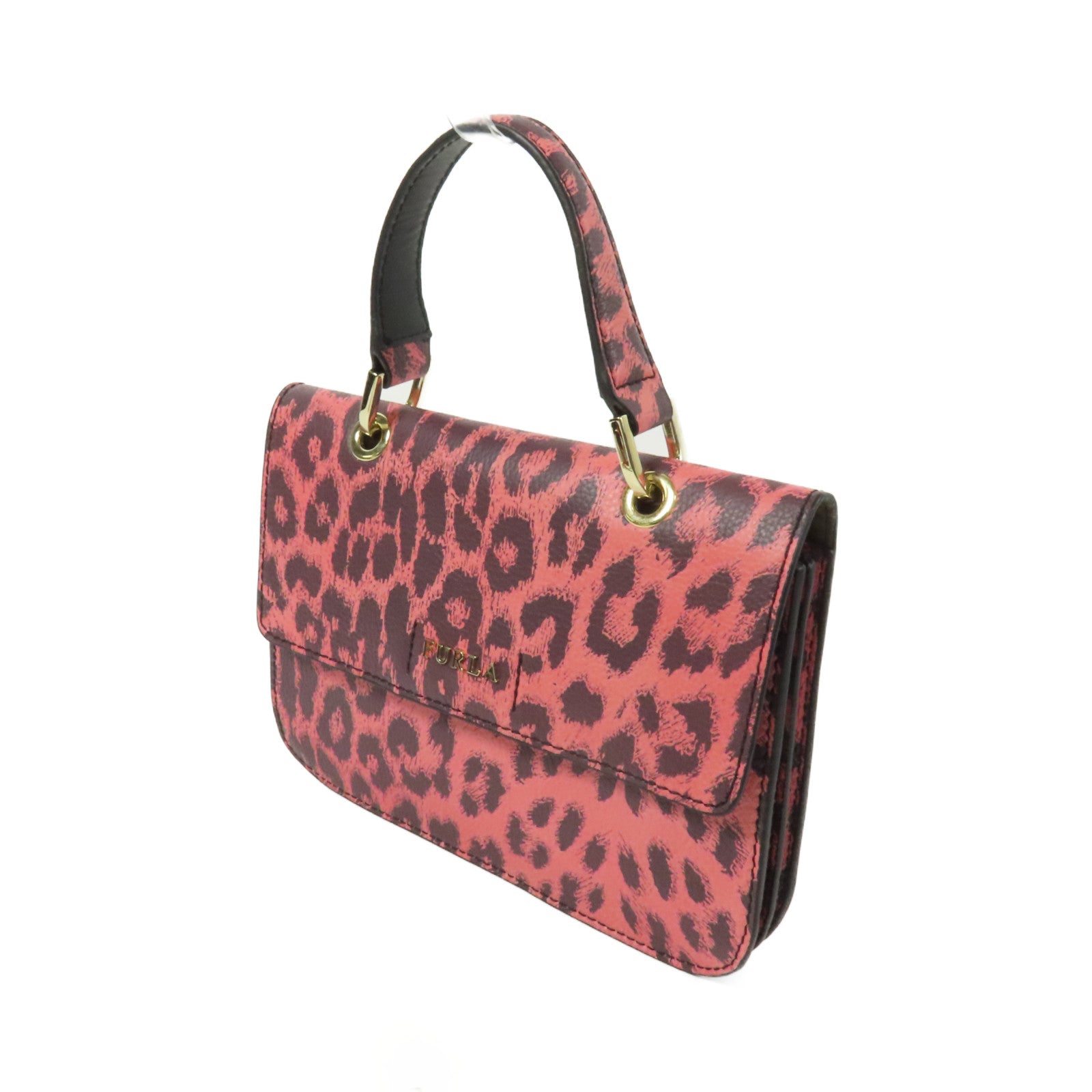 Furla 牛皮皮革Shoulder Bag金扣肩背袋