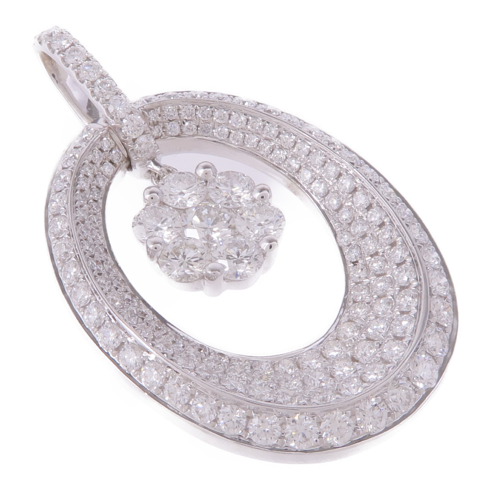 JEWELRY 18K白金Diamond Pendant Top鑽石吊墜