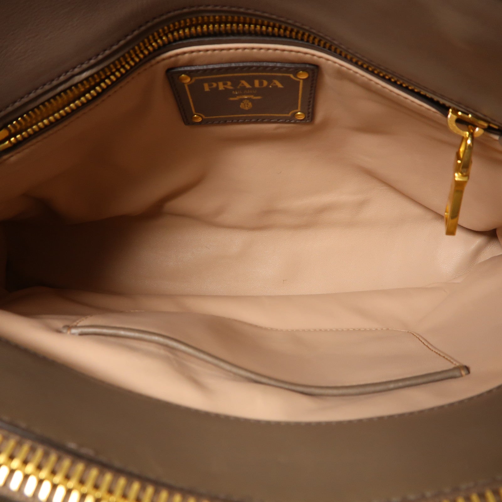 PRADA 牛皮皮革2 Way Shoulder金扣手挽肩背兩用袋