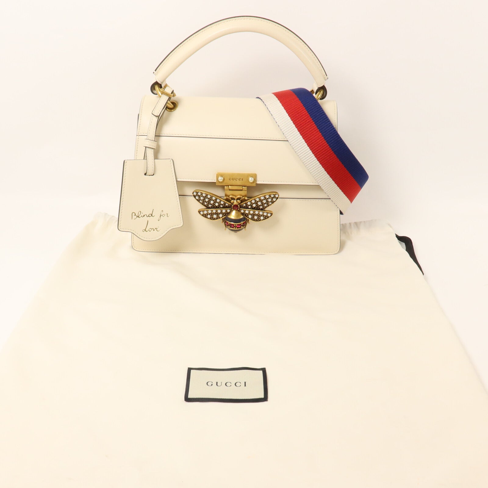GUCCI 牛皮皮革Queen Margaret手挽肩背兩用袋