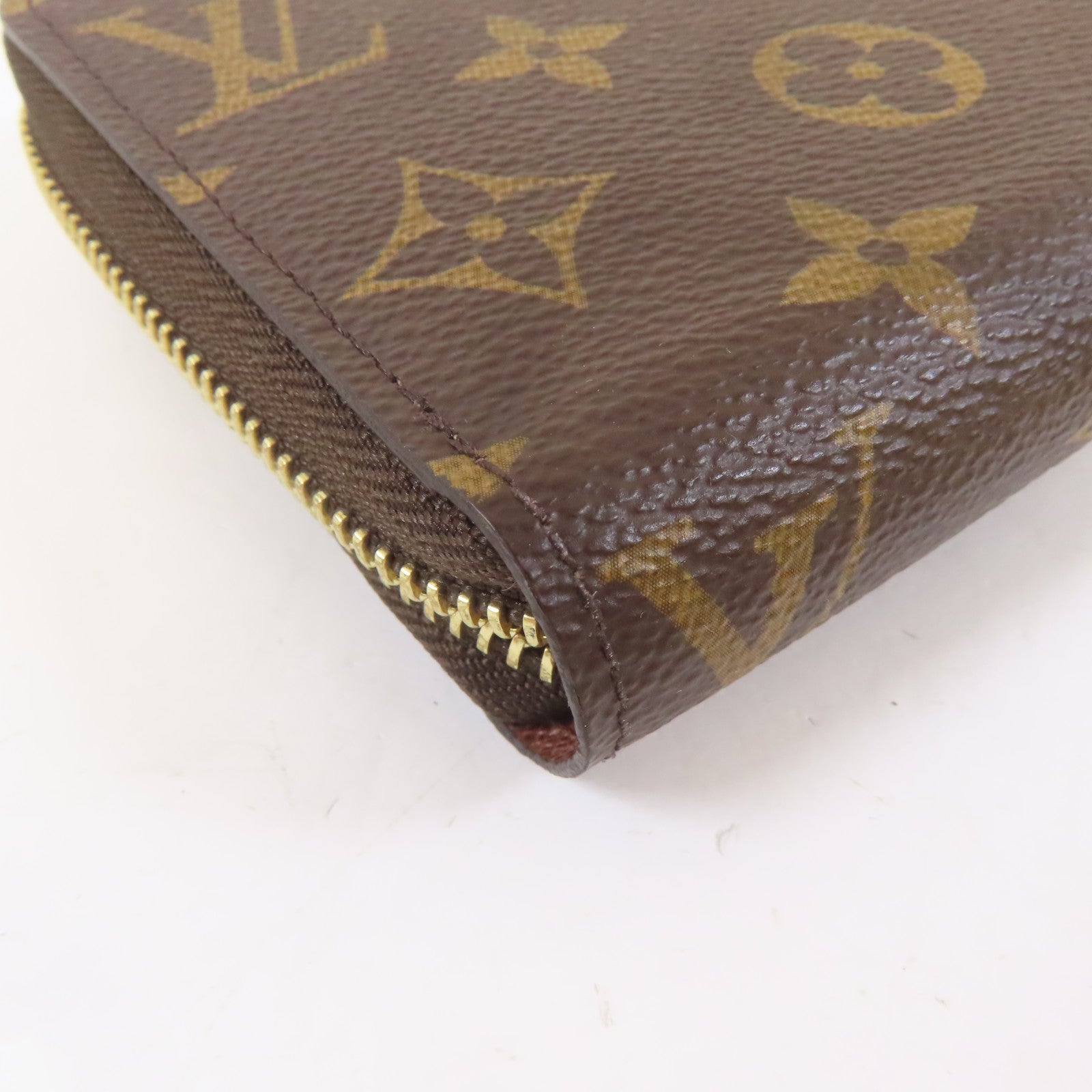 LOUIS VUITTON Monogram Zipper Long Wallet金扣長錢包啡色
