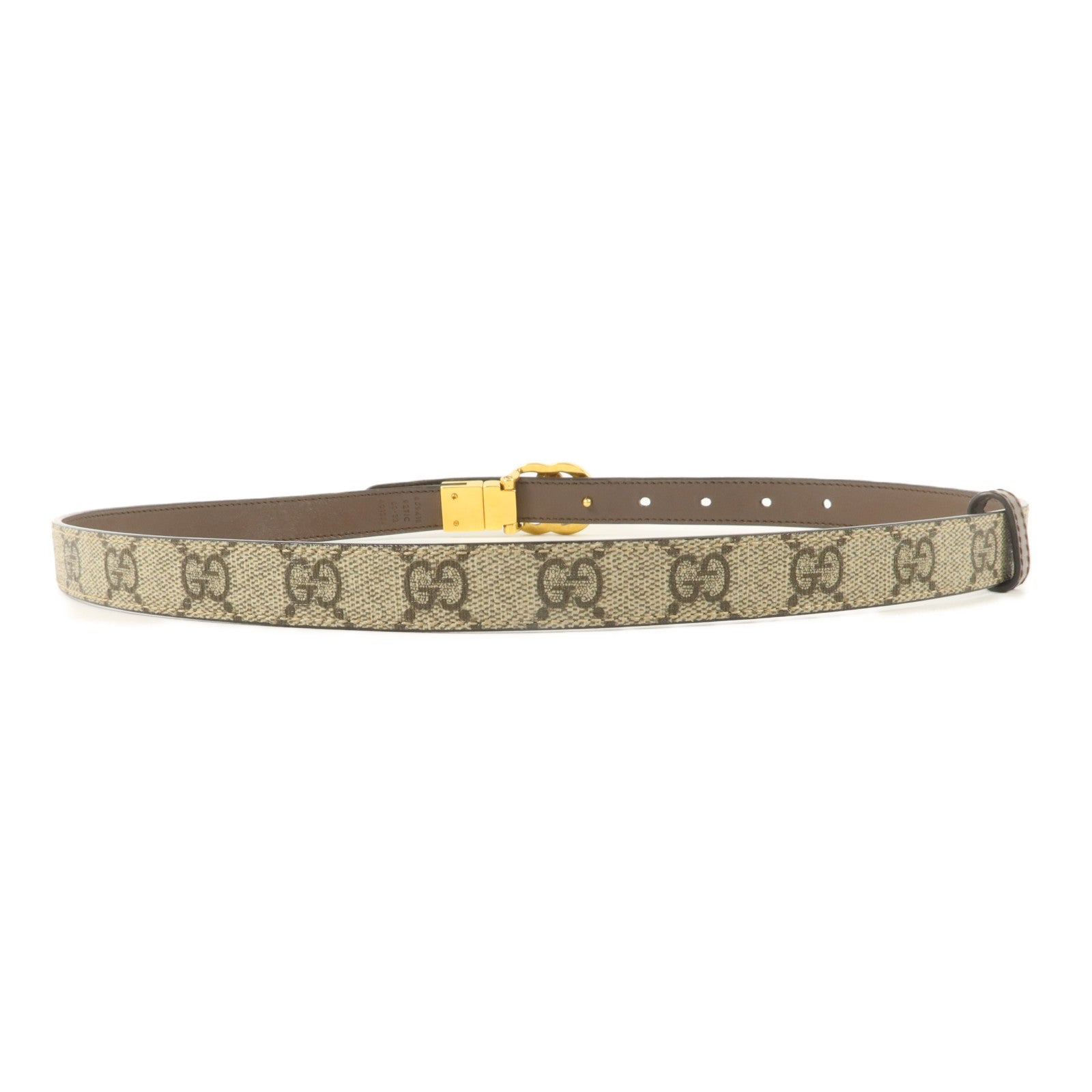GUCCI 塗層帆布GG Marmont Reversible Belt 80cm皮帶