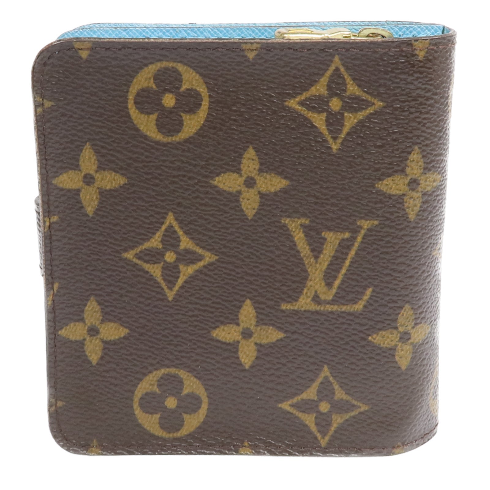 LOUIS VUITTON Monogram Groom Compact Zip Wallet金扣錢包