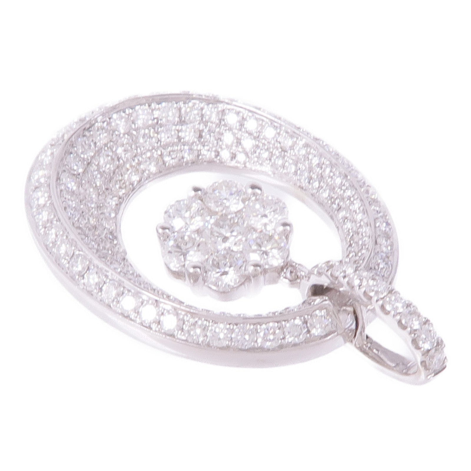 JEWELRY 18K白金Diamond Pendant Top鑽石吊墜