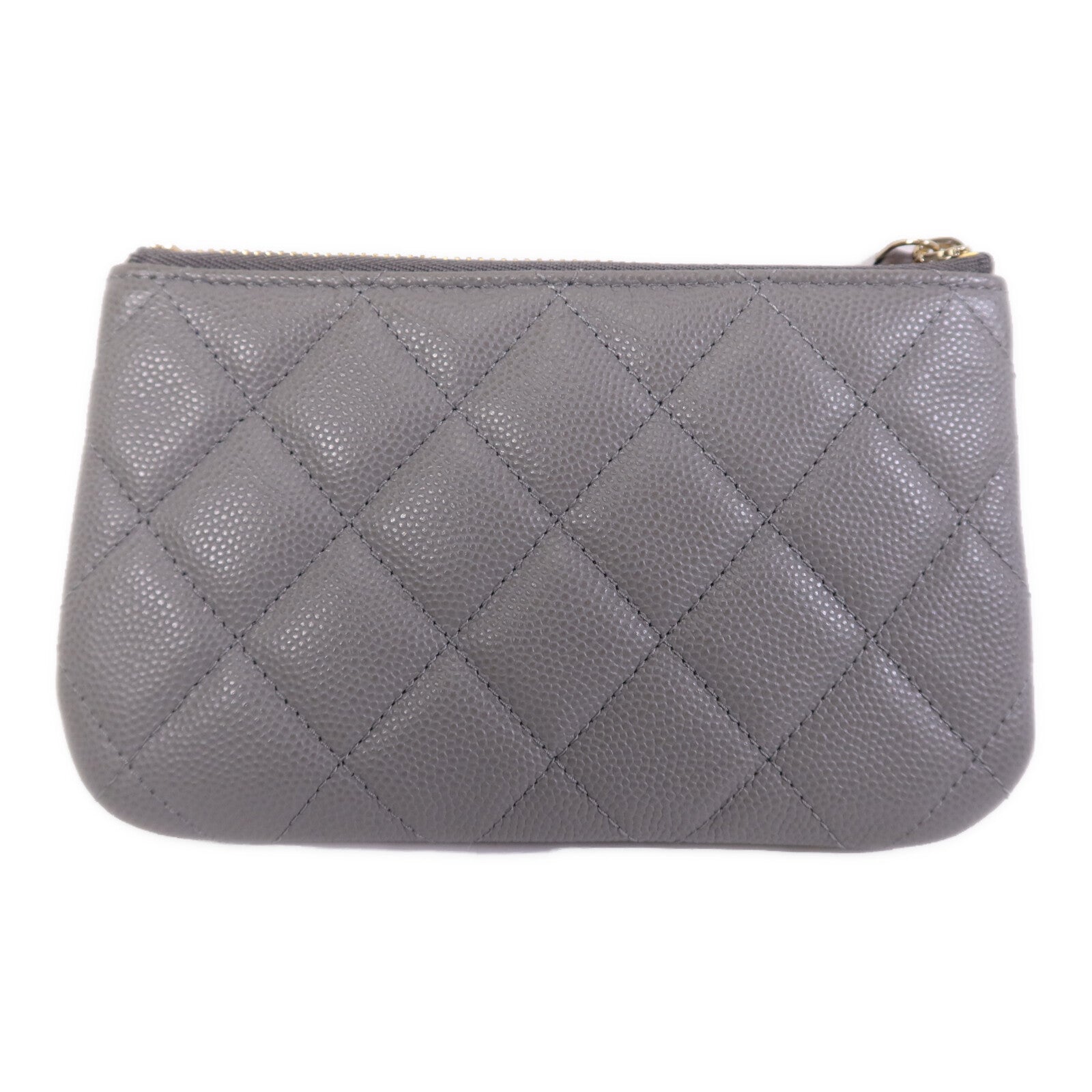 CHANEL 牛皮皮革Pouch金扣手拿包