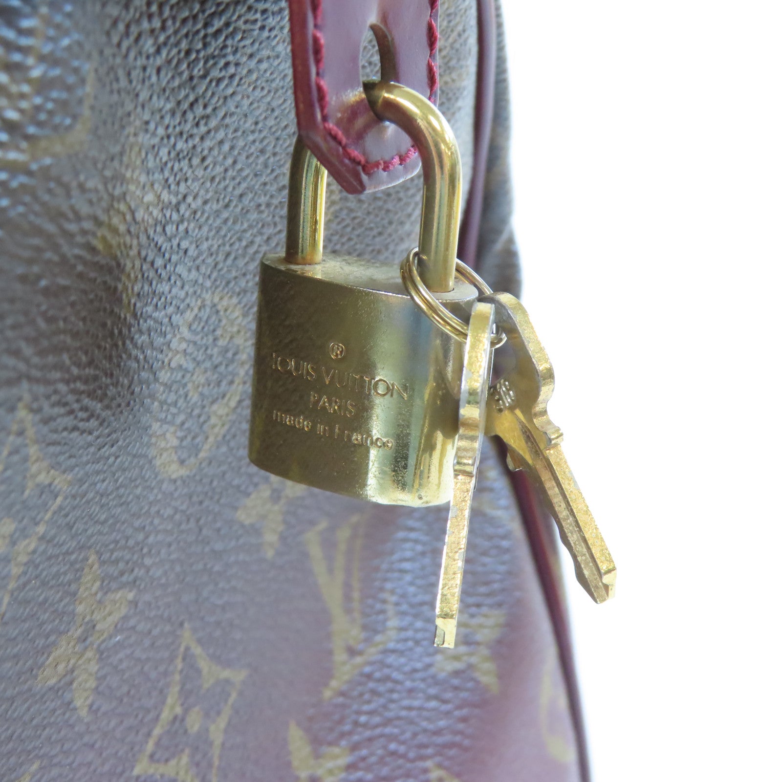 LOUIS VUITTON **【激減優惠】Monogram Mirage Speedy 30金扣手挽袋啡色/紅色