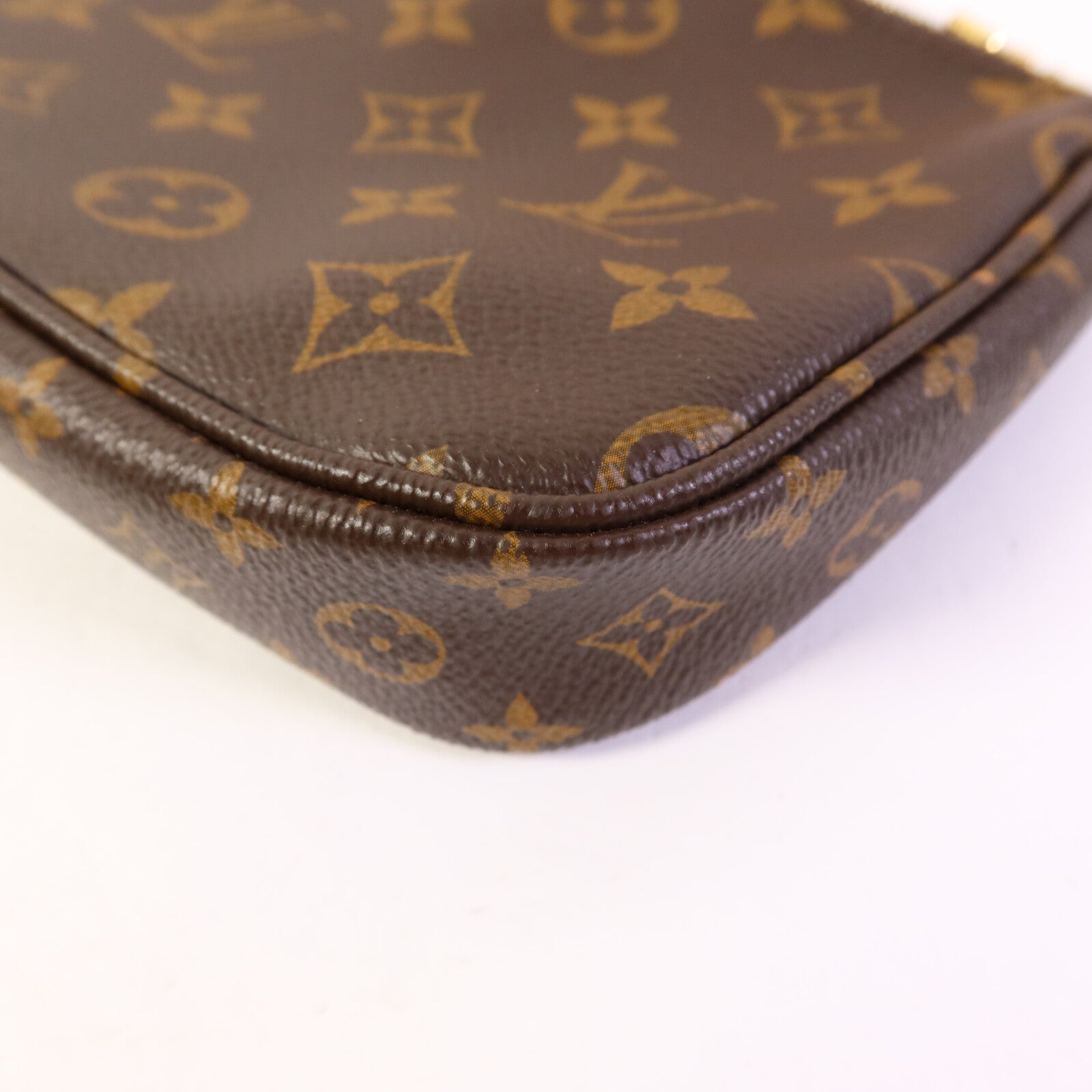 LOUIS VUITTON Monogram Multi Pochette Accessoires金扣手挽肩背兩用袋棕色