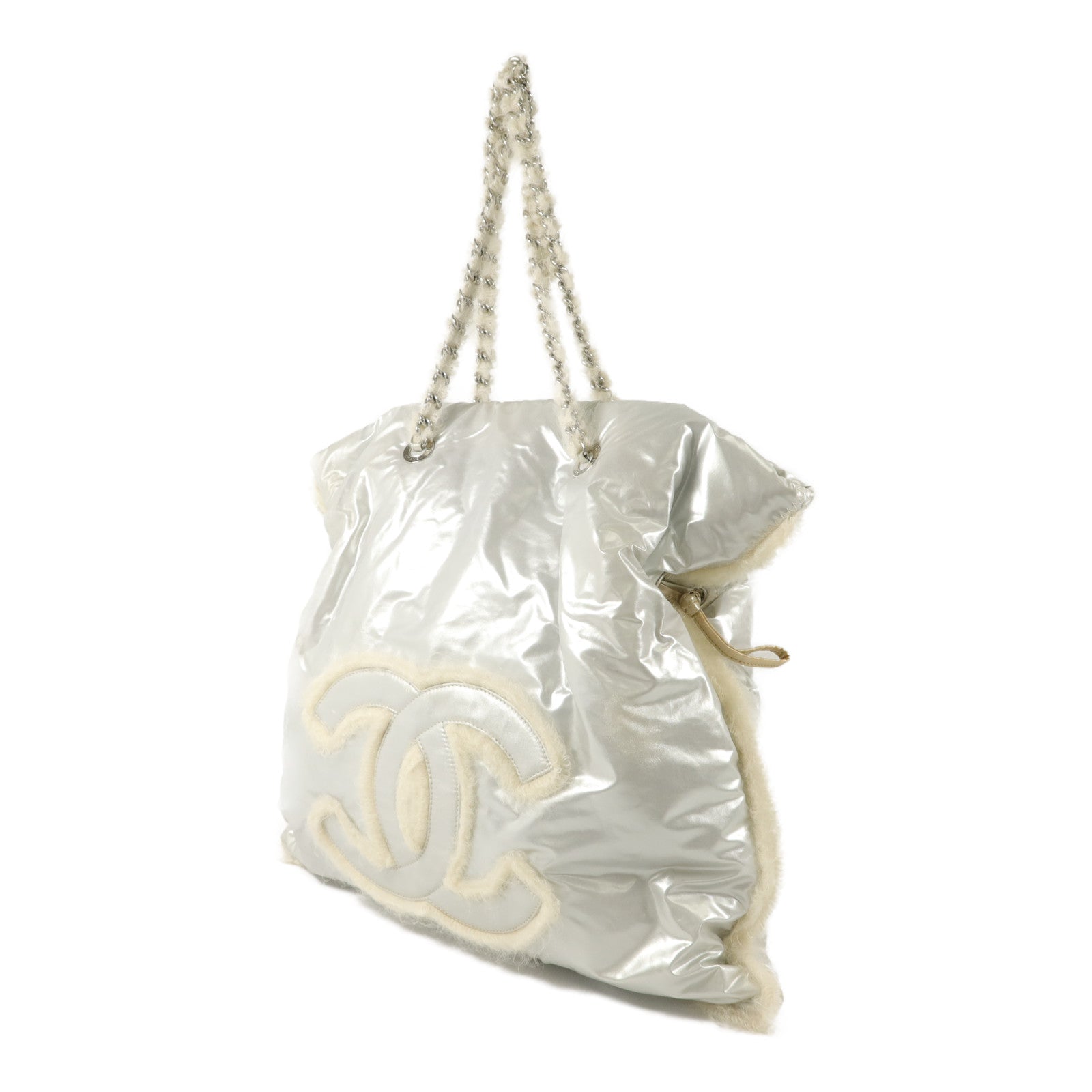 CHANEL Vinyl/Mohair CC Bonbons Tote手挽袋
