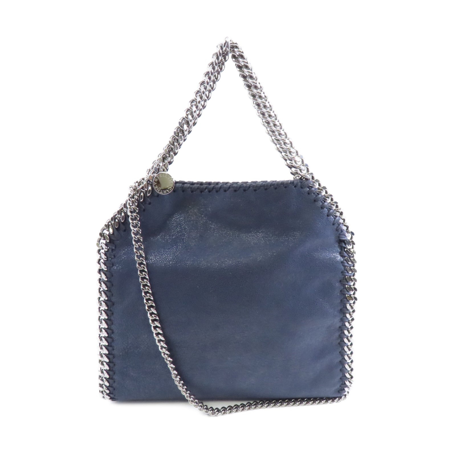 Stella McCartney 聚酯纖維2way Shoulder Bag銀扣手挽肩背兩用袋深藍色