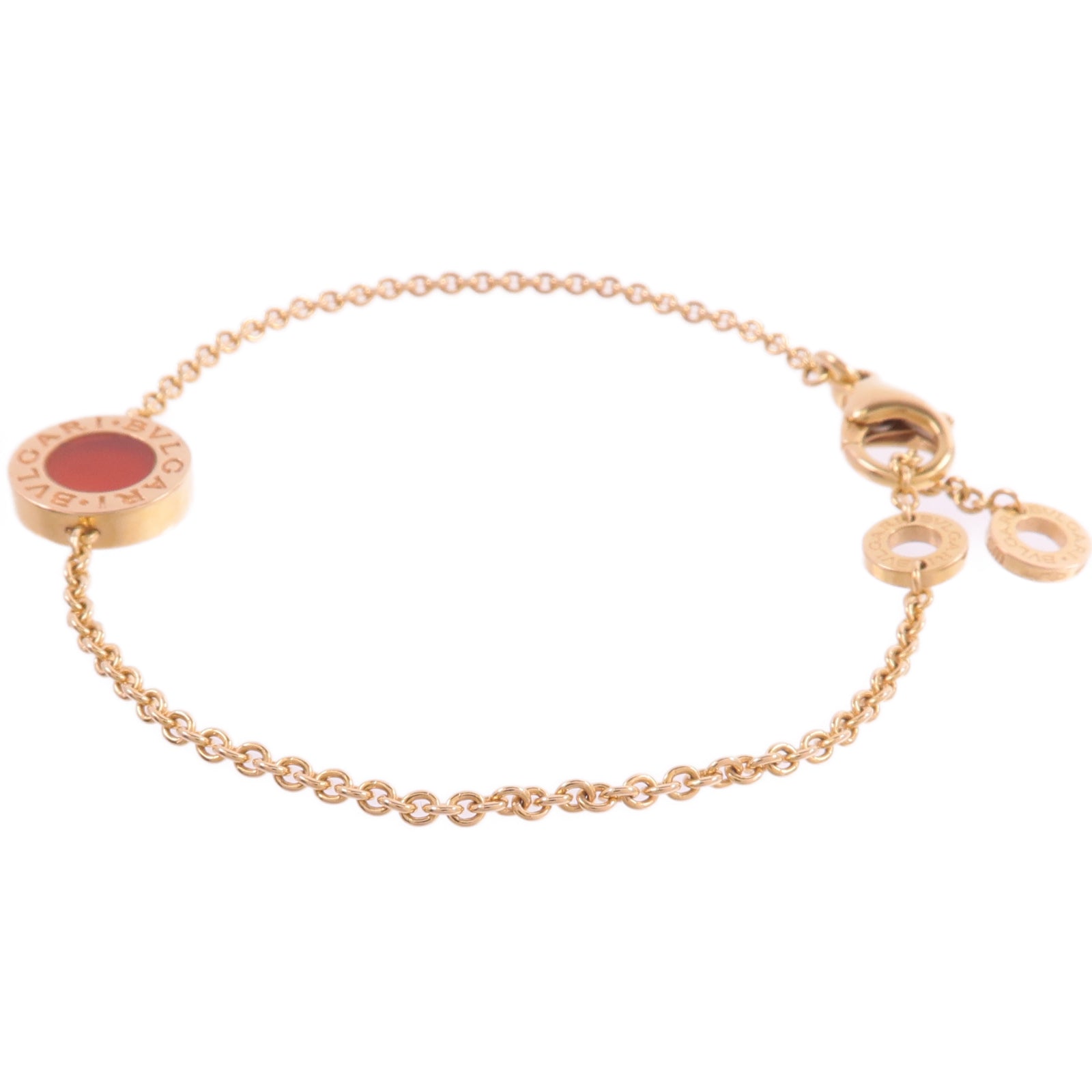 BVLGARI 18K玫瑰金Bvlgari Bracelet紅玉髓/珍珠母貝手鏈