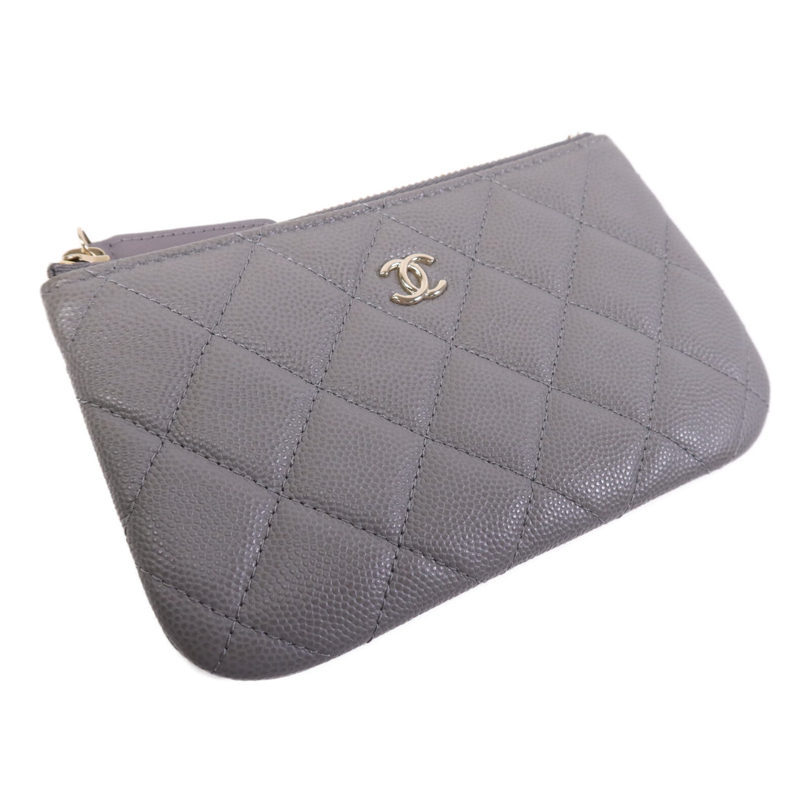 CHANEL 牛皮皮革Pouch金扣手拿包