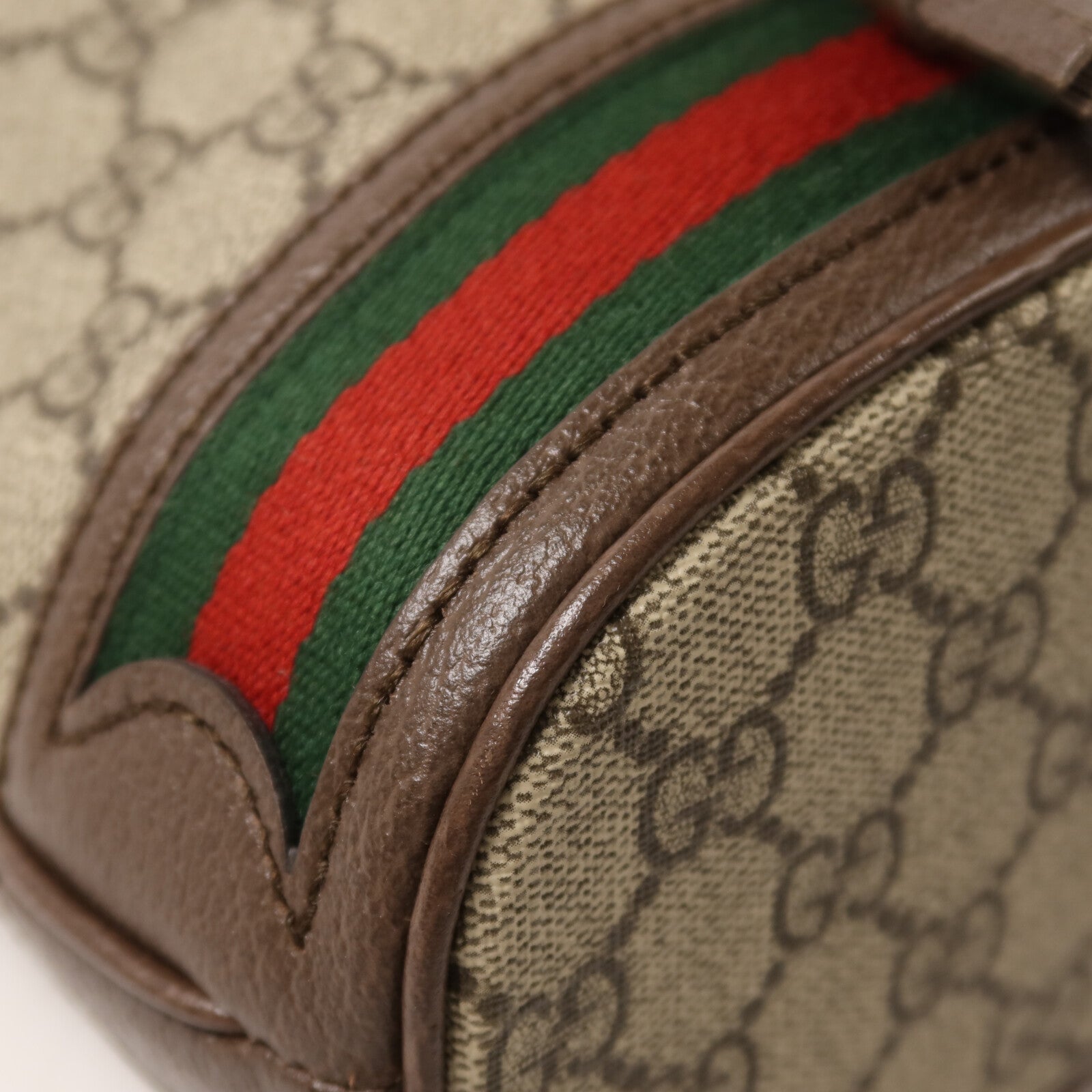 GUCCI 塗層帆布/牛皮皮革Ophidia GG Bucket手挽肩背兩用袋