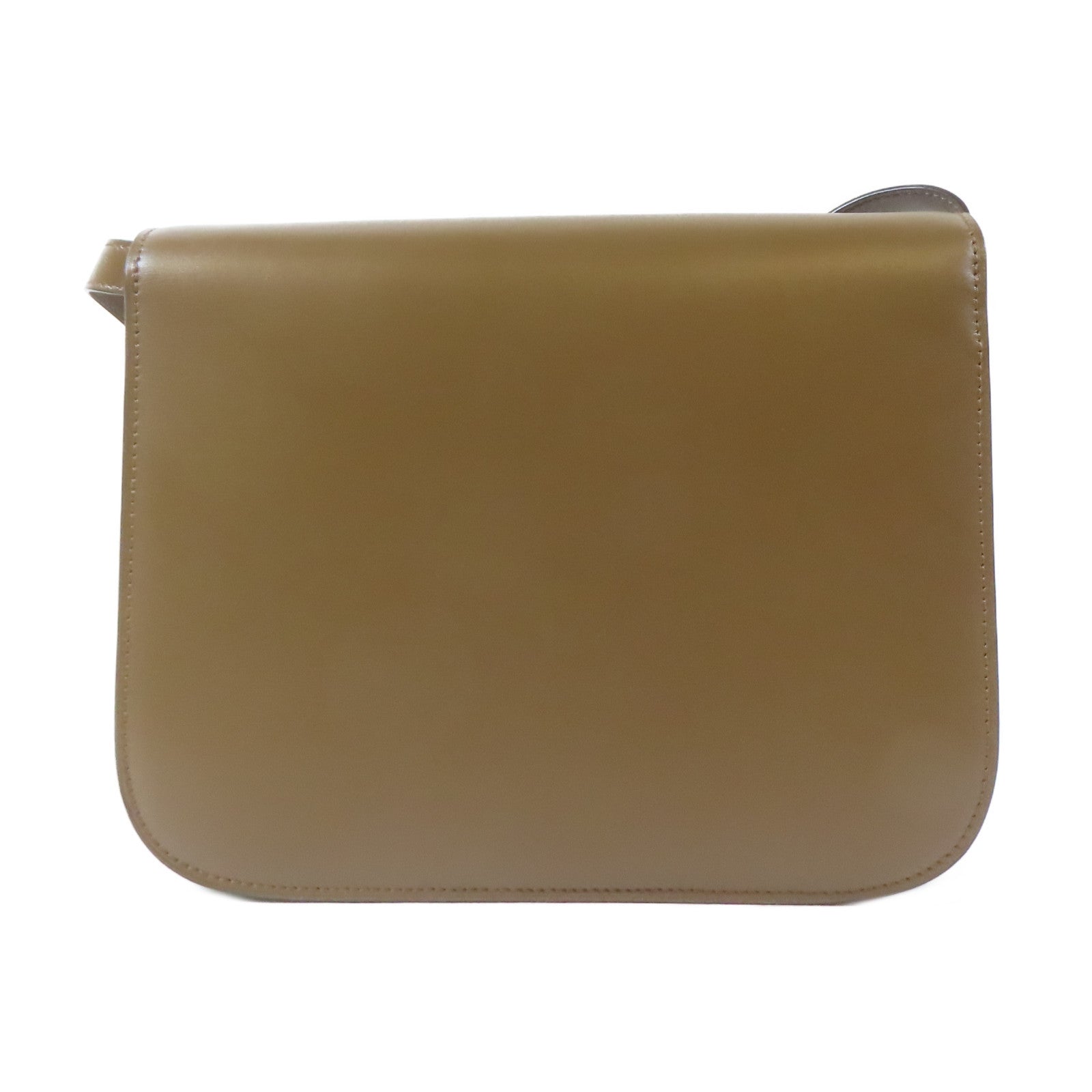 CELINE 牛皮皮革Classic Box Shoulder Bag金扣肩背袋啡色