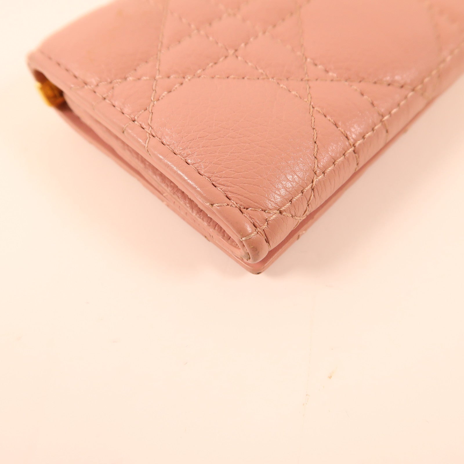 Dior 【激減優惠】牛皮皮革Caro Xs Wallet金扣錢包