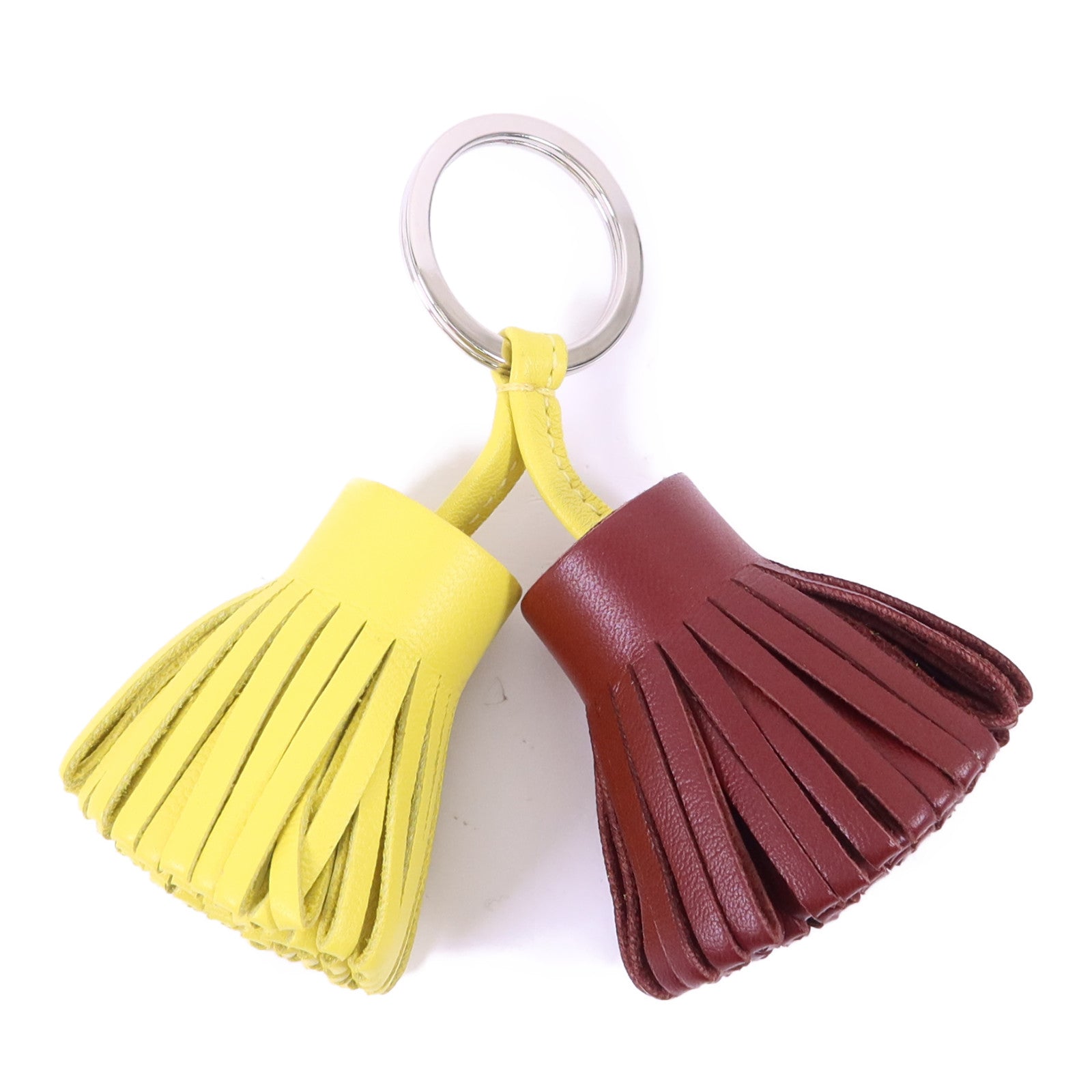 HERMES Swift皮革Carmen Key Ring銀扣鑰匙圈