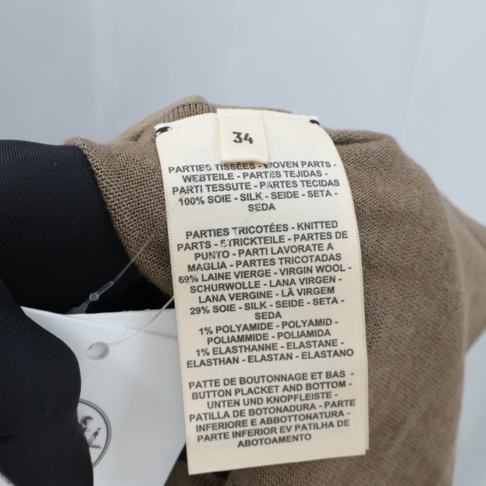 HERMES Long-Sleeve Twillaine Cardigan針織