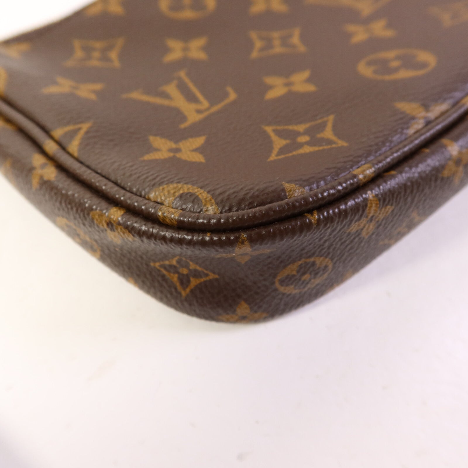 LOUIS VUITTON Monogram Multi Pochette Accessoires金扣手挽肩背兩用袋棕色