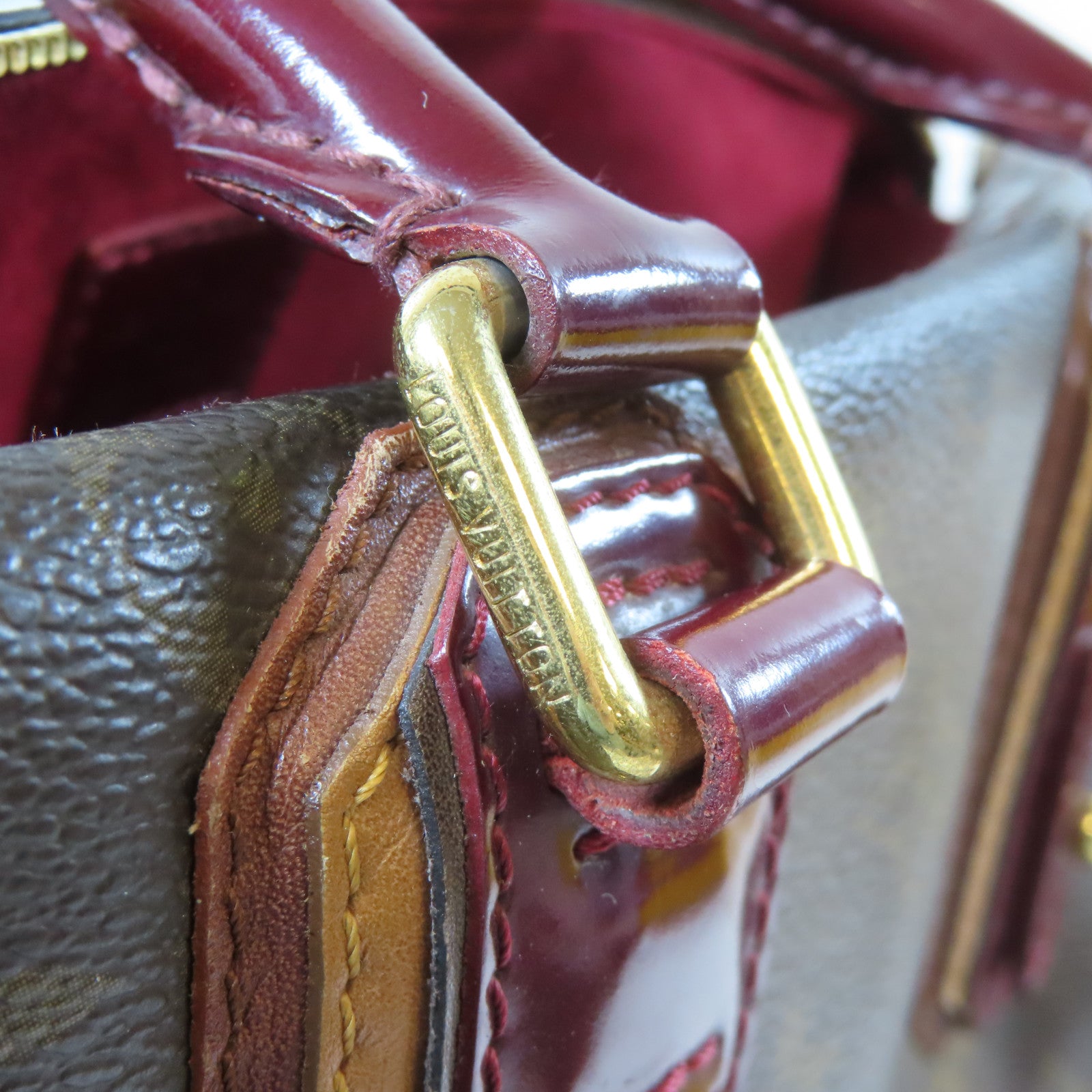 LOUIS VUITTON **【激減優惠】Monogram Mirage Speedy 30金扣手挽袋啡色/紅色