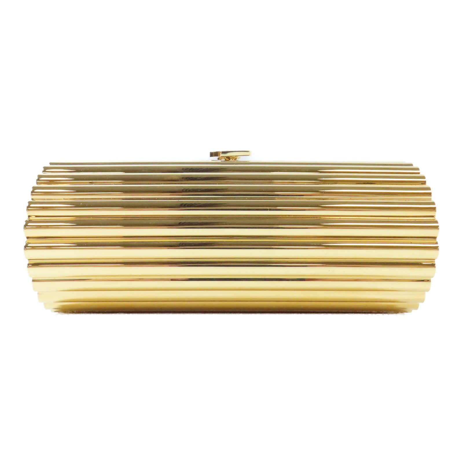 SAINT LAURENT Acrylic Ribbed Box Bag Vanity Bag 肩背袋金色