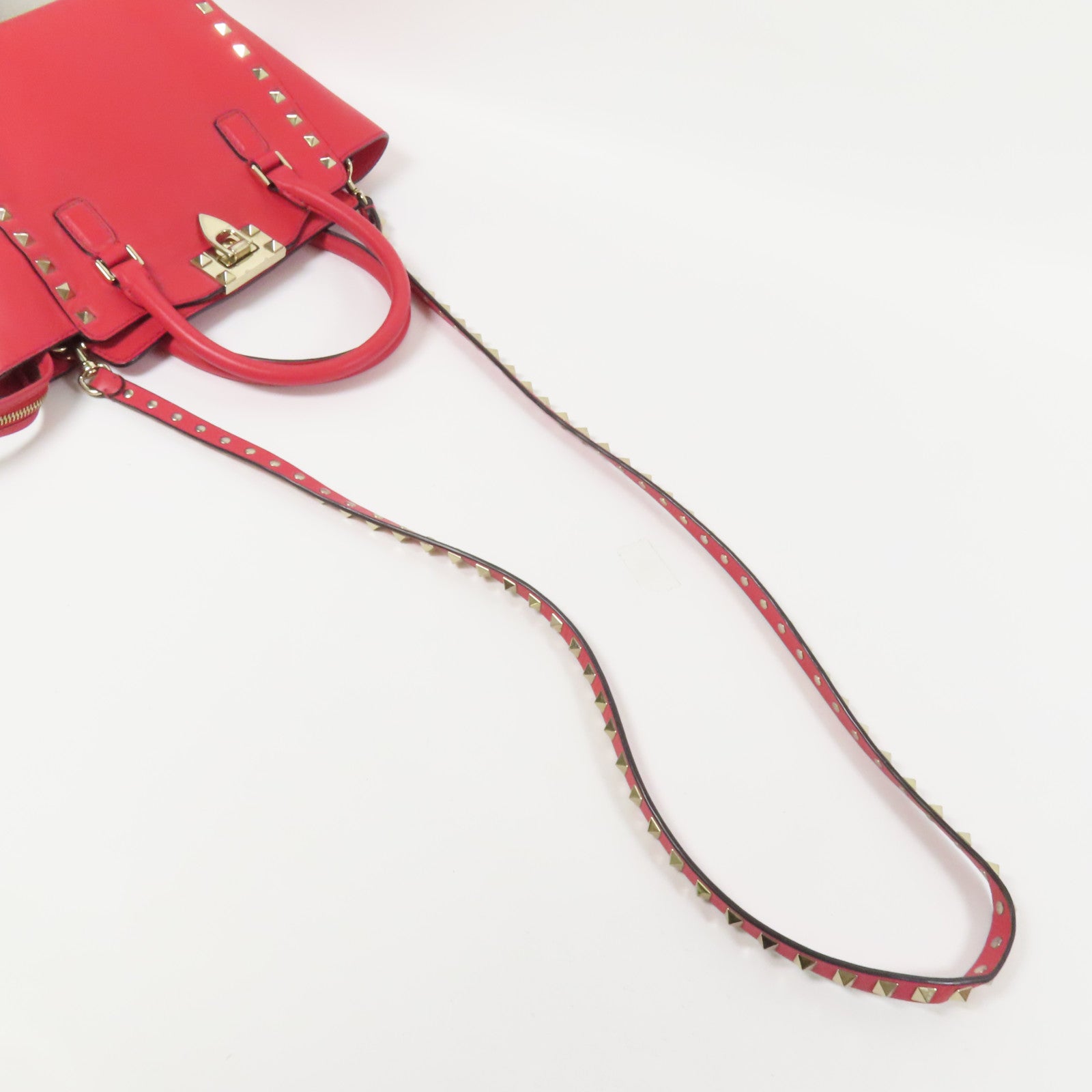 Valentino 牛皮皮革2way Shoulder Bag金扣手挽肩背兩用袋