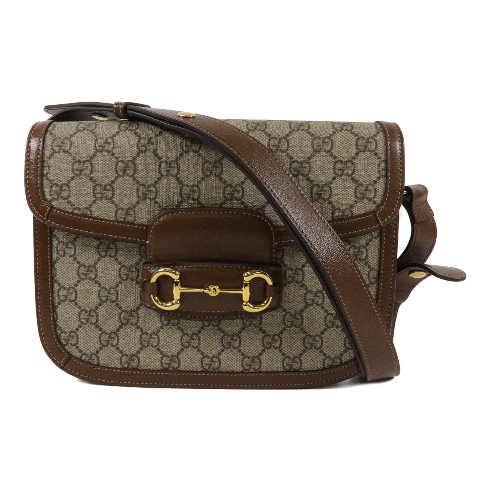 GUCCI 塗層帆布Horsebit 1955肩背袋