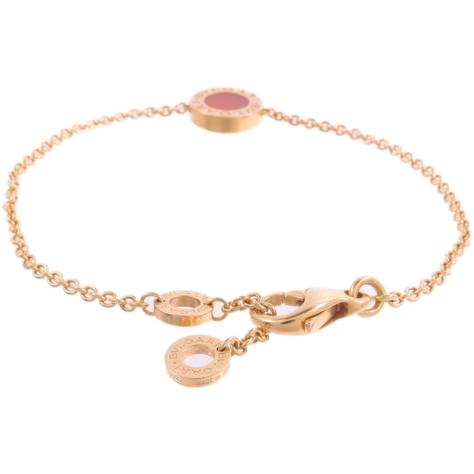 BVLGARI 18K玫瑰金Bvlgari Bracelet紅玉髓/珍珠母貝手鏈