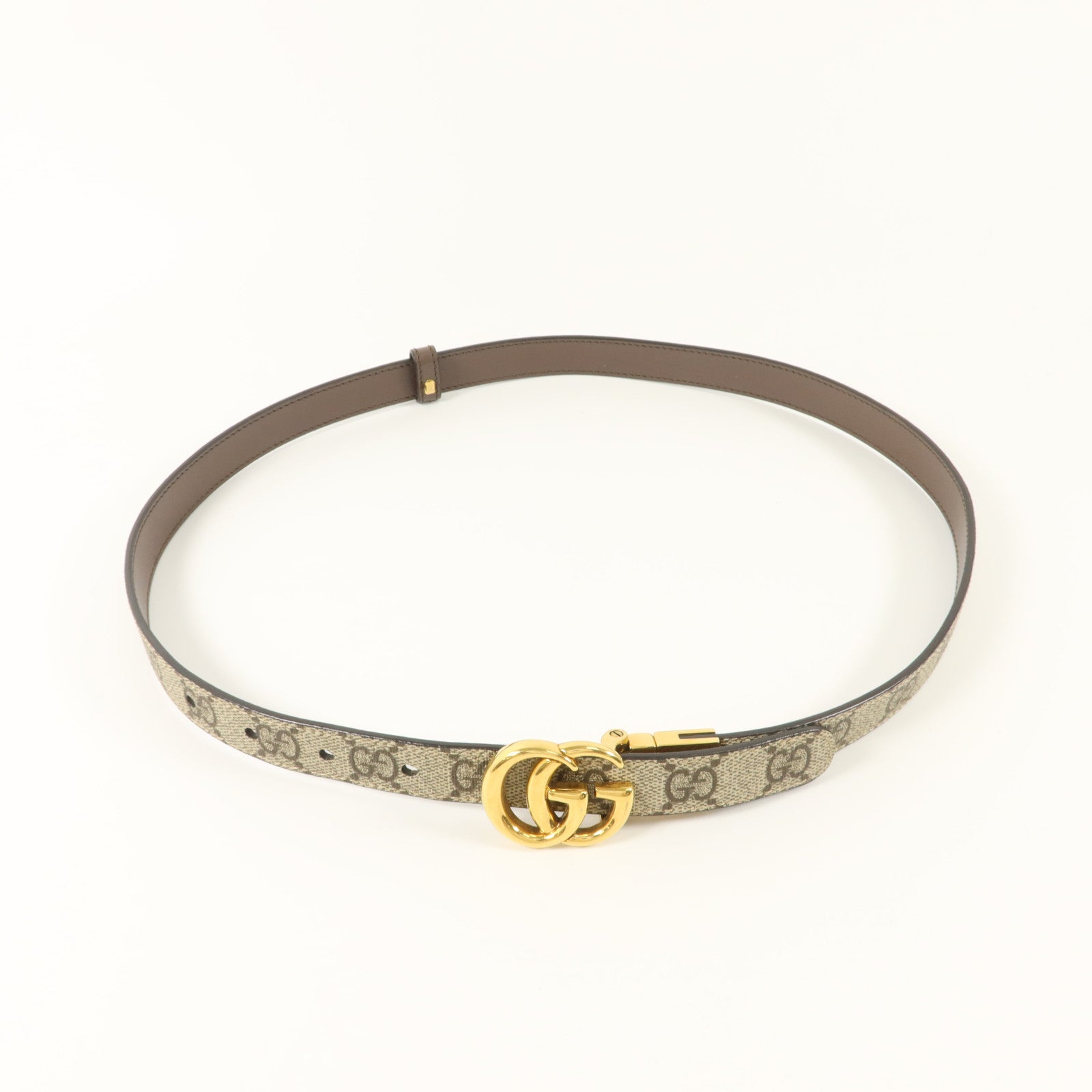 GUCCI 塗層帆布GG Marmont Reversible Belt 80cm皮帶